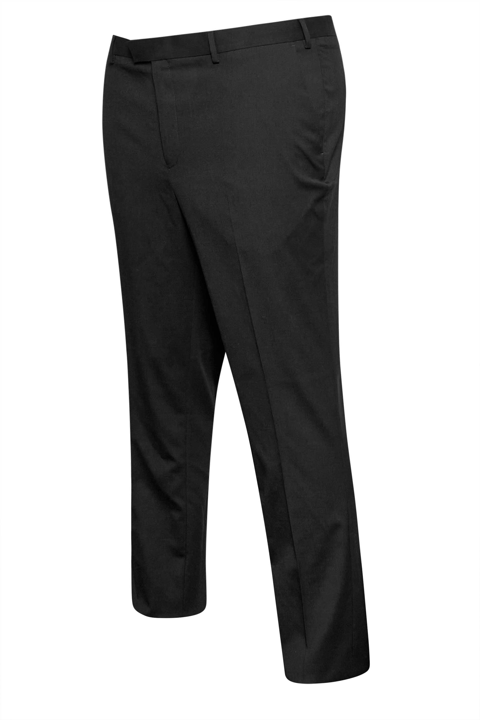BadRhino Black Plain Suit Trousers | BadRhino 8