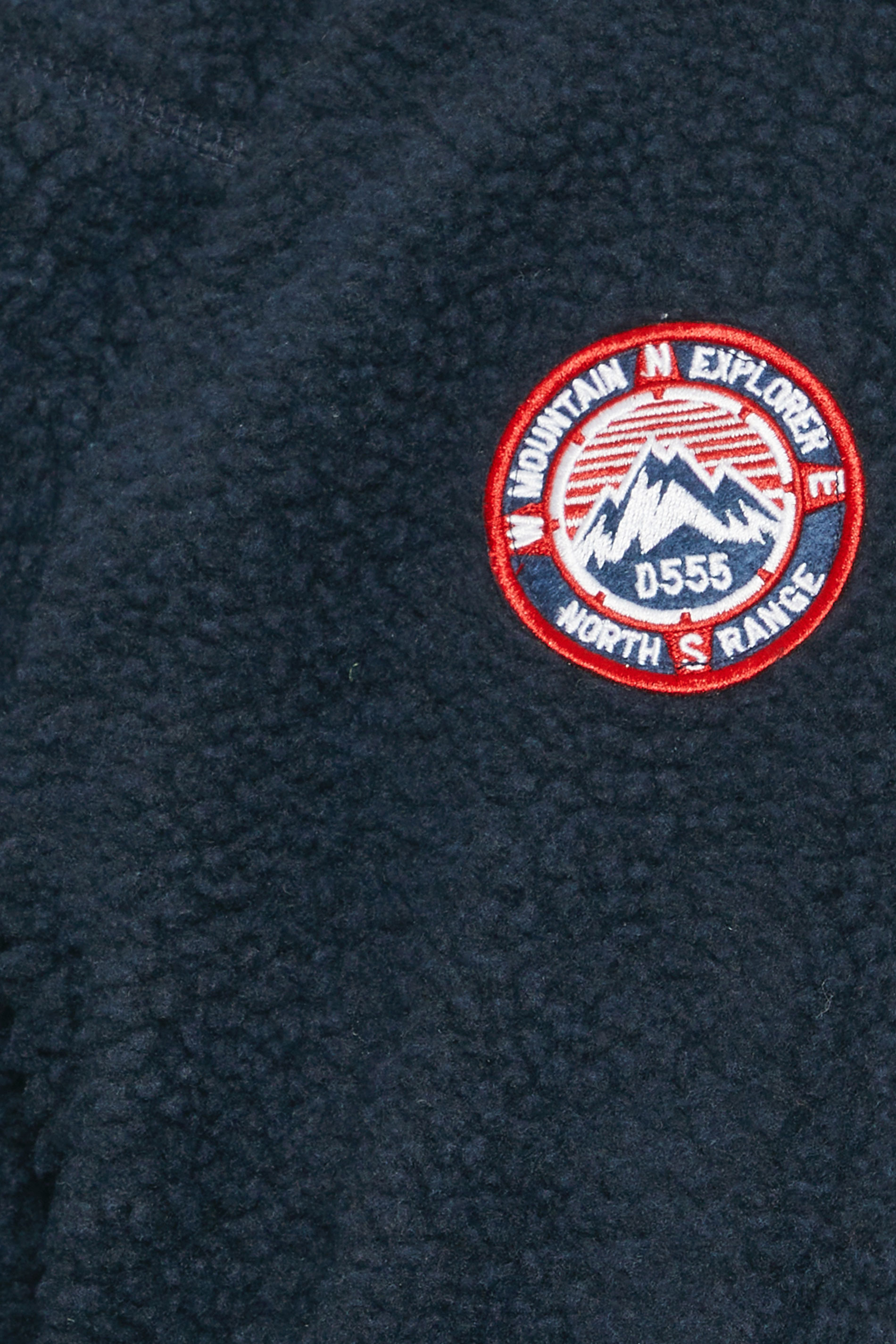 D555 Big & Tall Navy Zip Through Sherpa Fleece Jacket | BadRhino 2