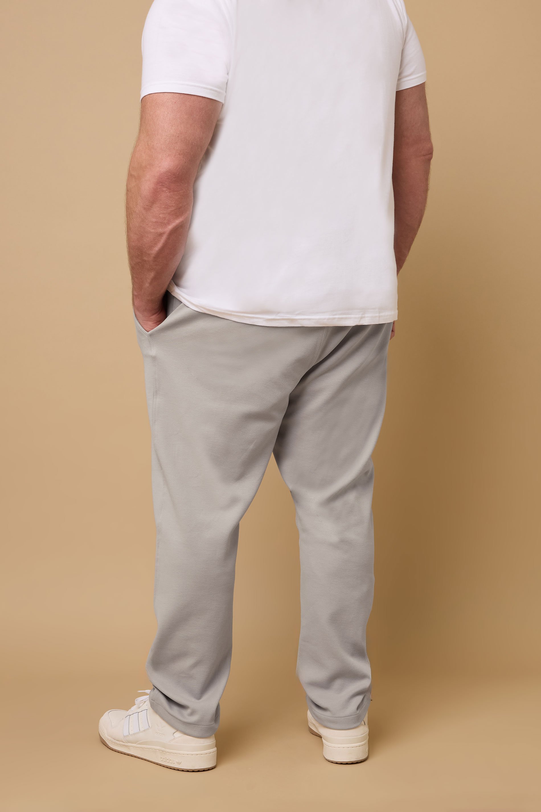 BadRhino Big & Tall Natural Brown Textured Jersey Joggers | BadRhino 3