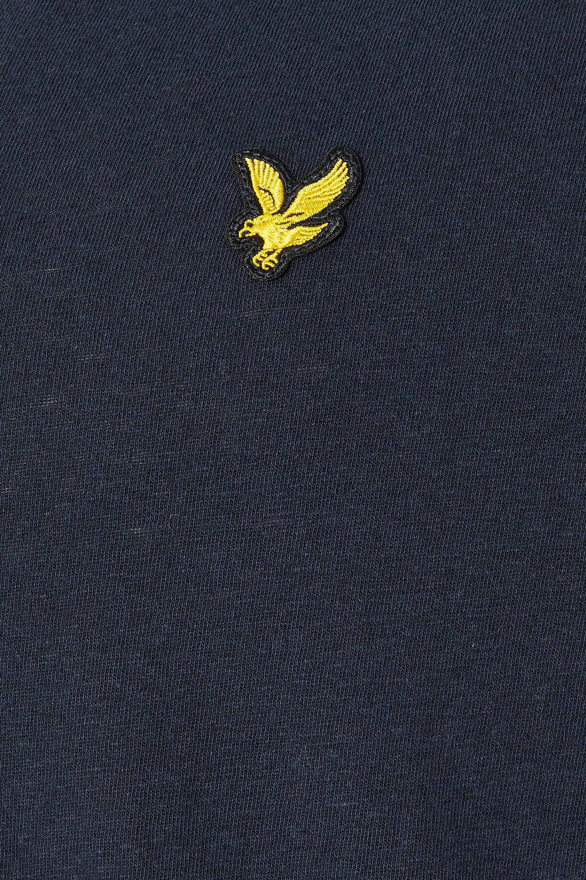 LYLE & SCOTT Big & Tall Navy Blue Linen Revere Polo Shirt | BadRhino 3