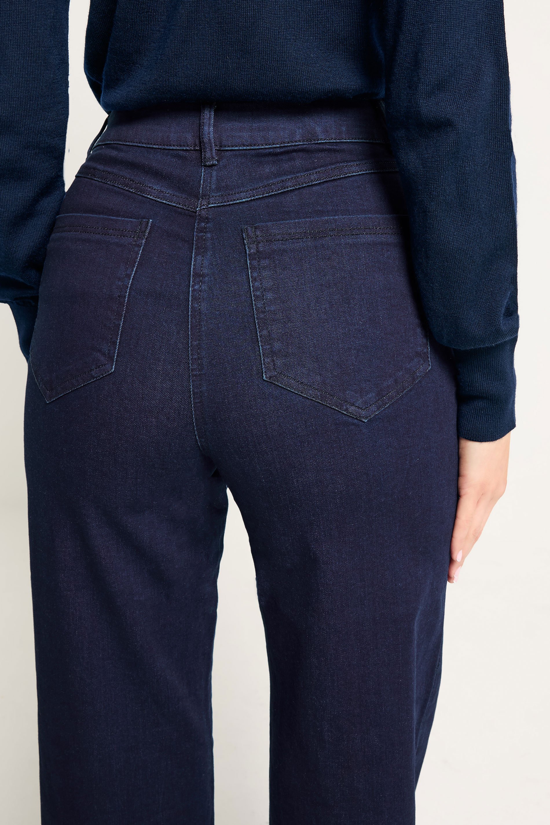 LTS Tall Women's Dark Indigo Blue Wide Leg Jeans | Long Tall Sally  5