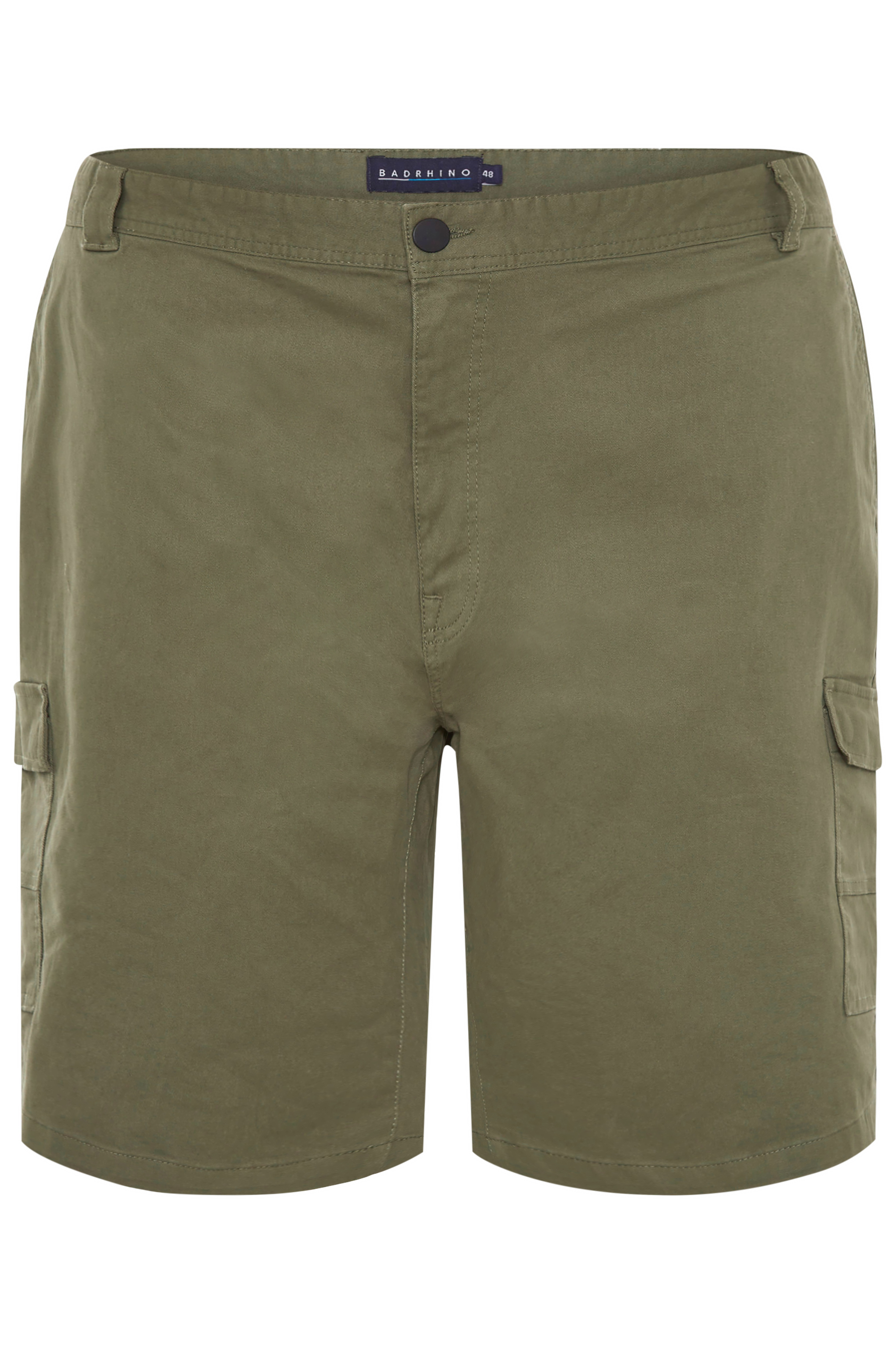 BadRhino Big & Tall 2 PACK Stone Brown & Khaki Green Stretch Cargo Shorts | BadRhino 10