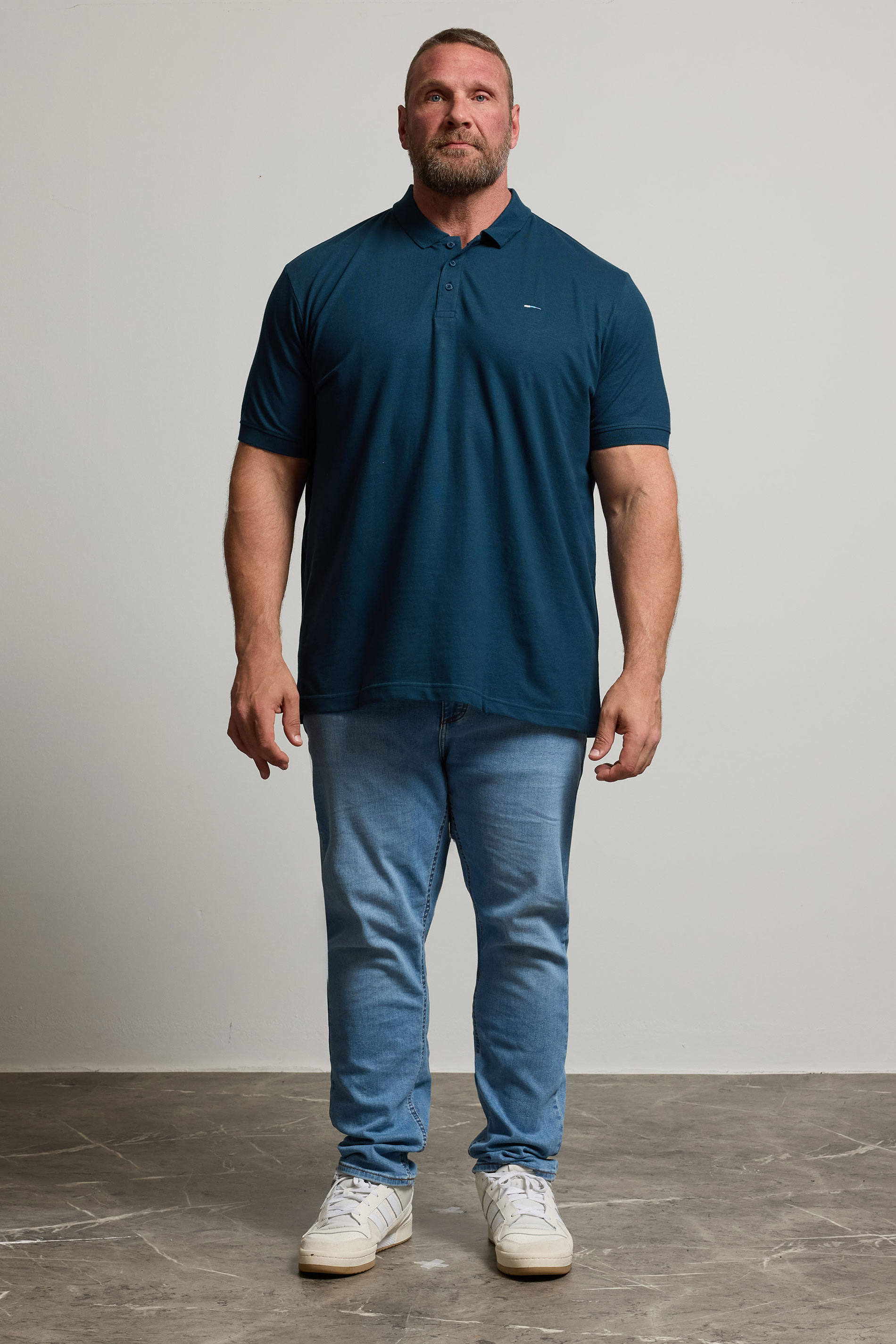 BadRhino Big & Tall Navy Teal Blue Core Polo Shirt | BadRhino 2