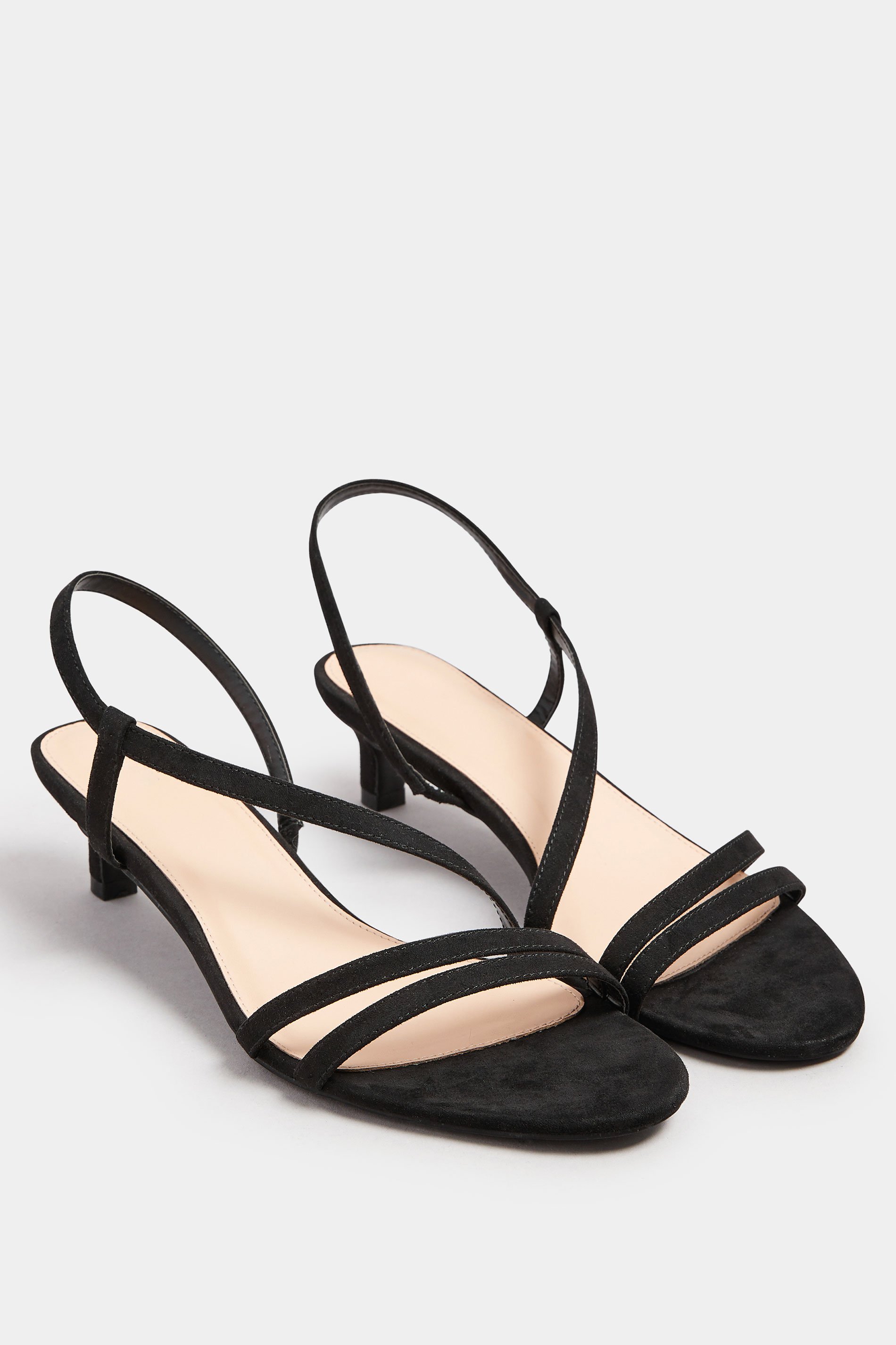 LTS Black Slingback Kitten Heel In Standard Fit | Long Tall Sally 2