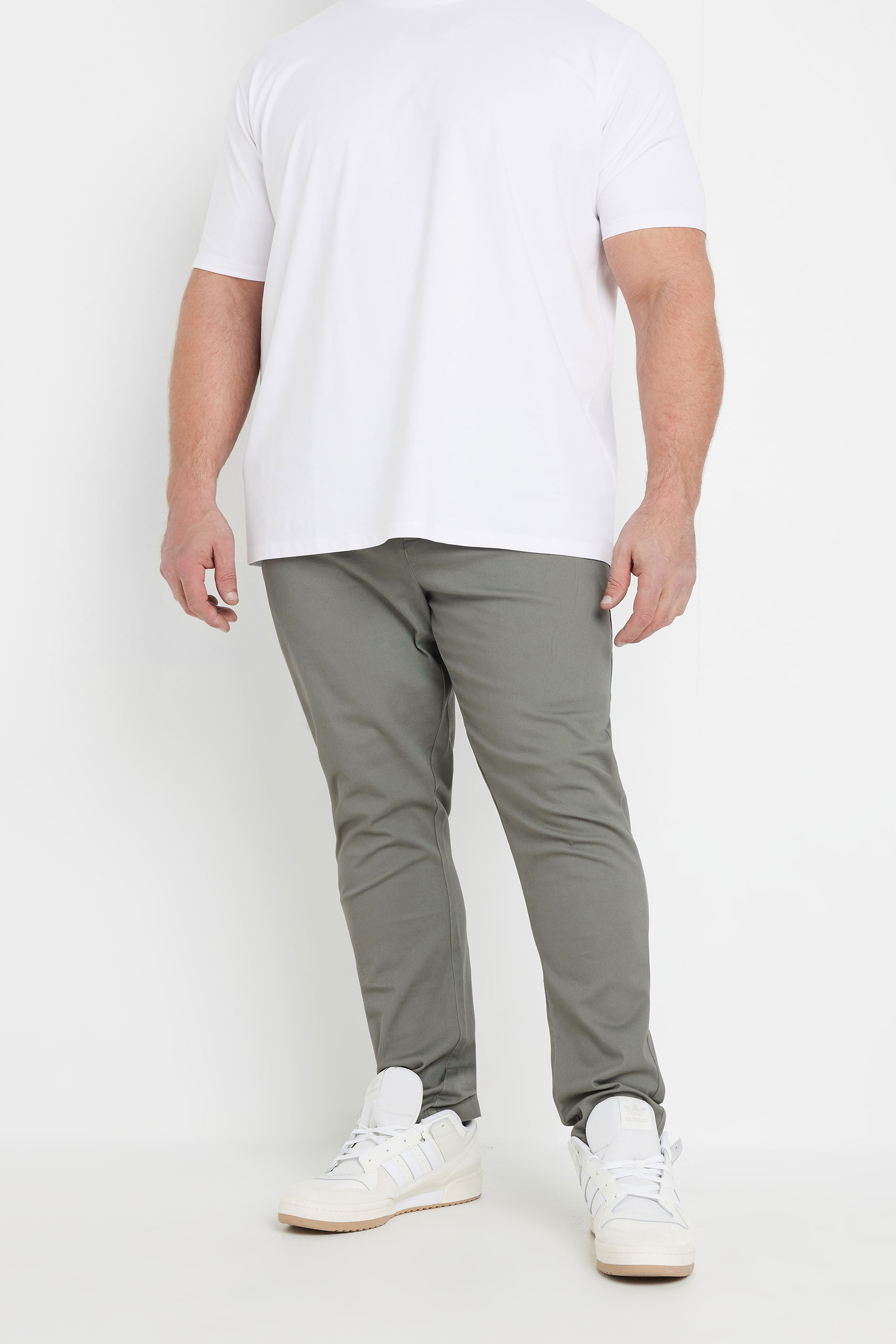 BadRhino Big & Tall Sage Green Stretch Chinos | BadRhino 3