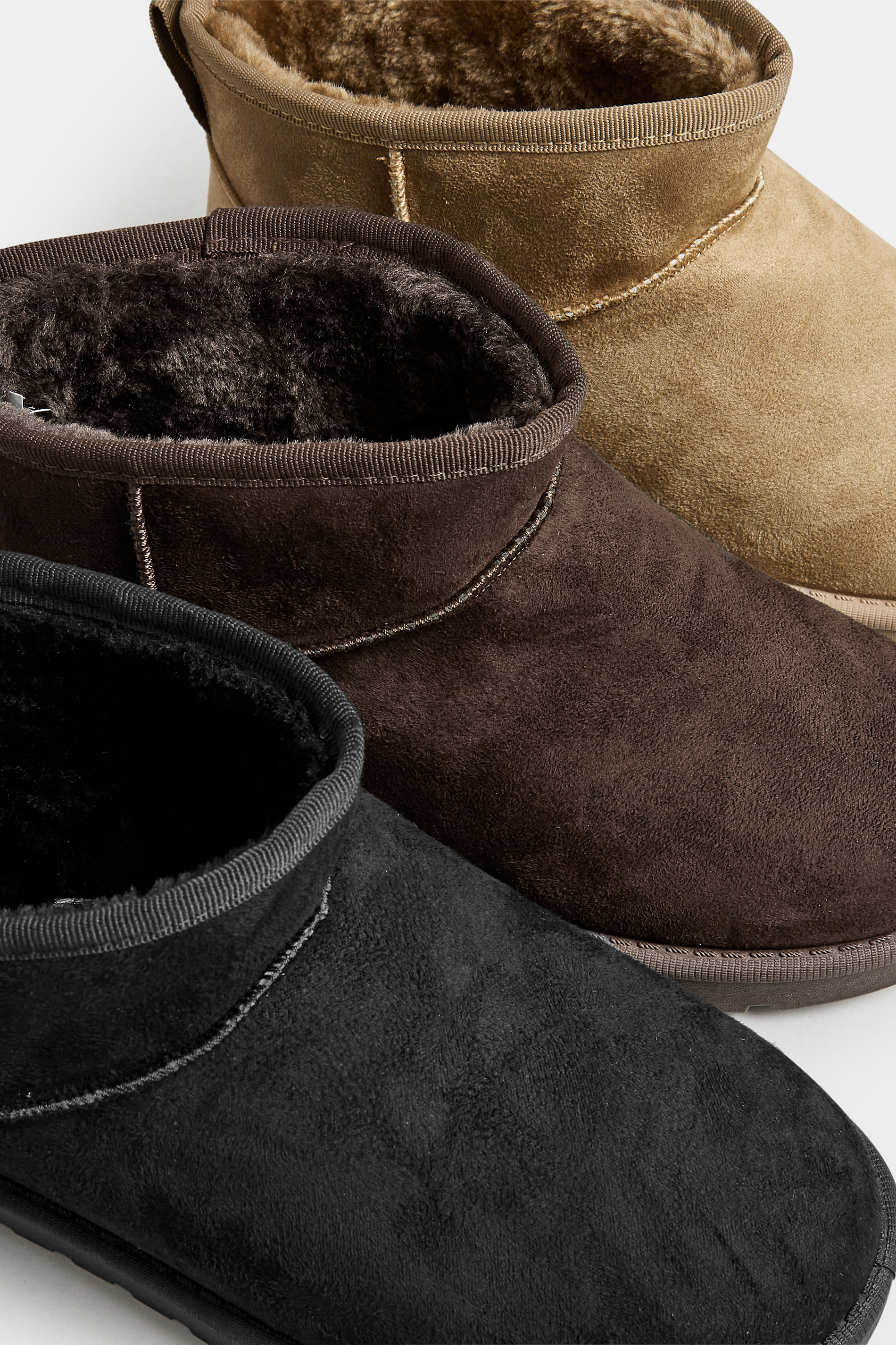 Black Faux Suede Faux Fur Lined Ankle Boots In Wide E Fit & Extra Wide EEE Fit | Yours Clothing 7