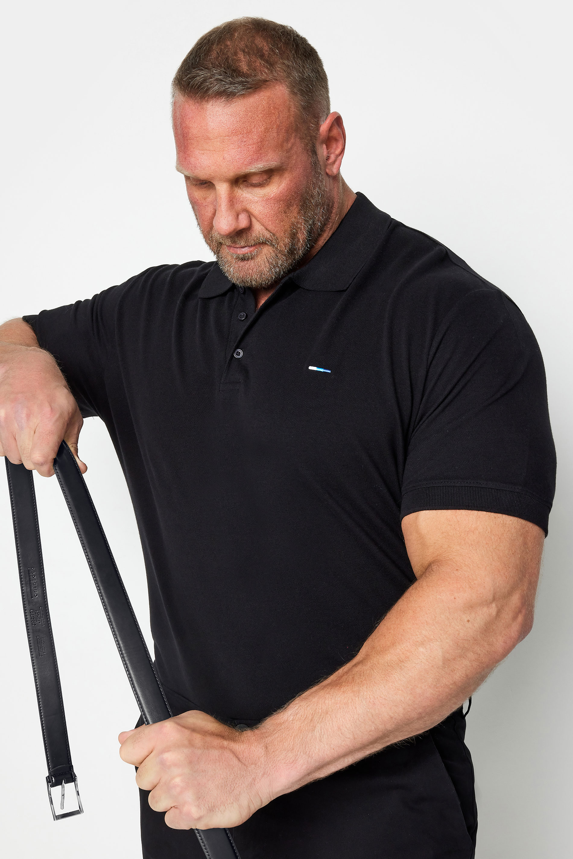 RHINO FLEX Black Flex Leather Look Buckle Belt | BadRhino 2