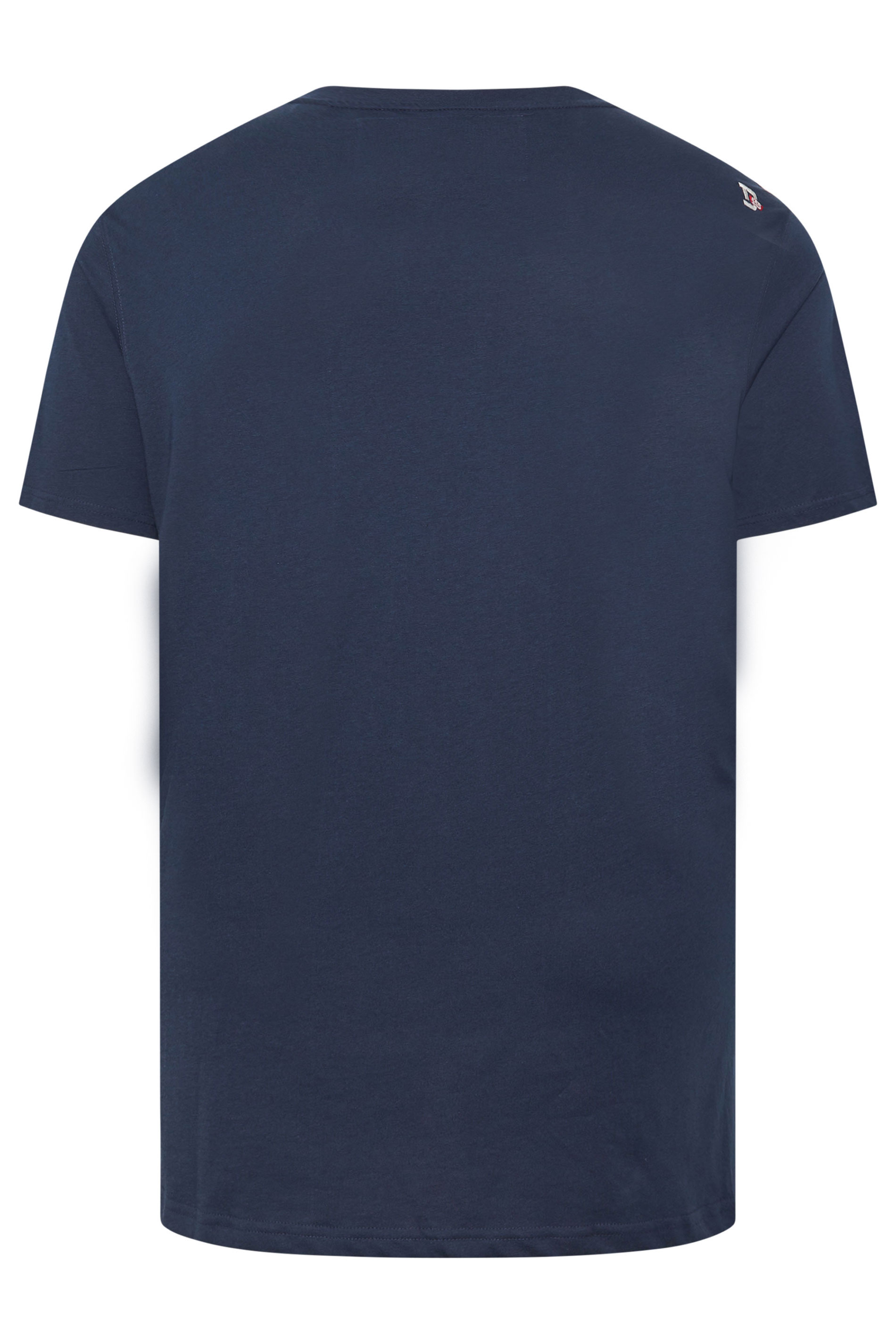 D555 Big & Tall Navy Blue Tropical Skull Print T-Shirt | BadRhino 4