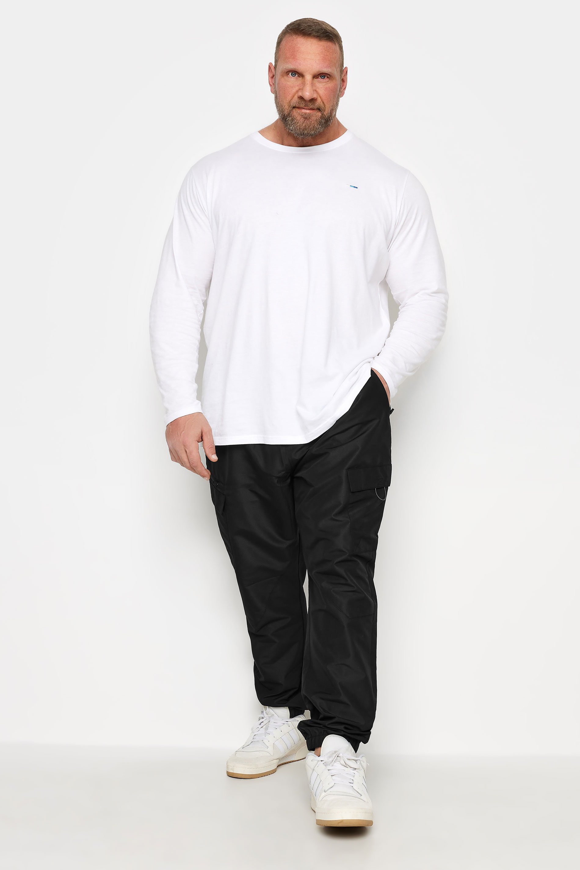 BadRhino Big & Tall Black Tech Cargo Trousers | BadRhino 2
