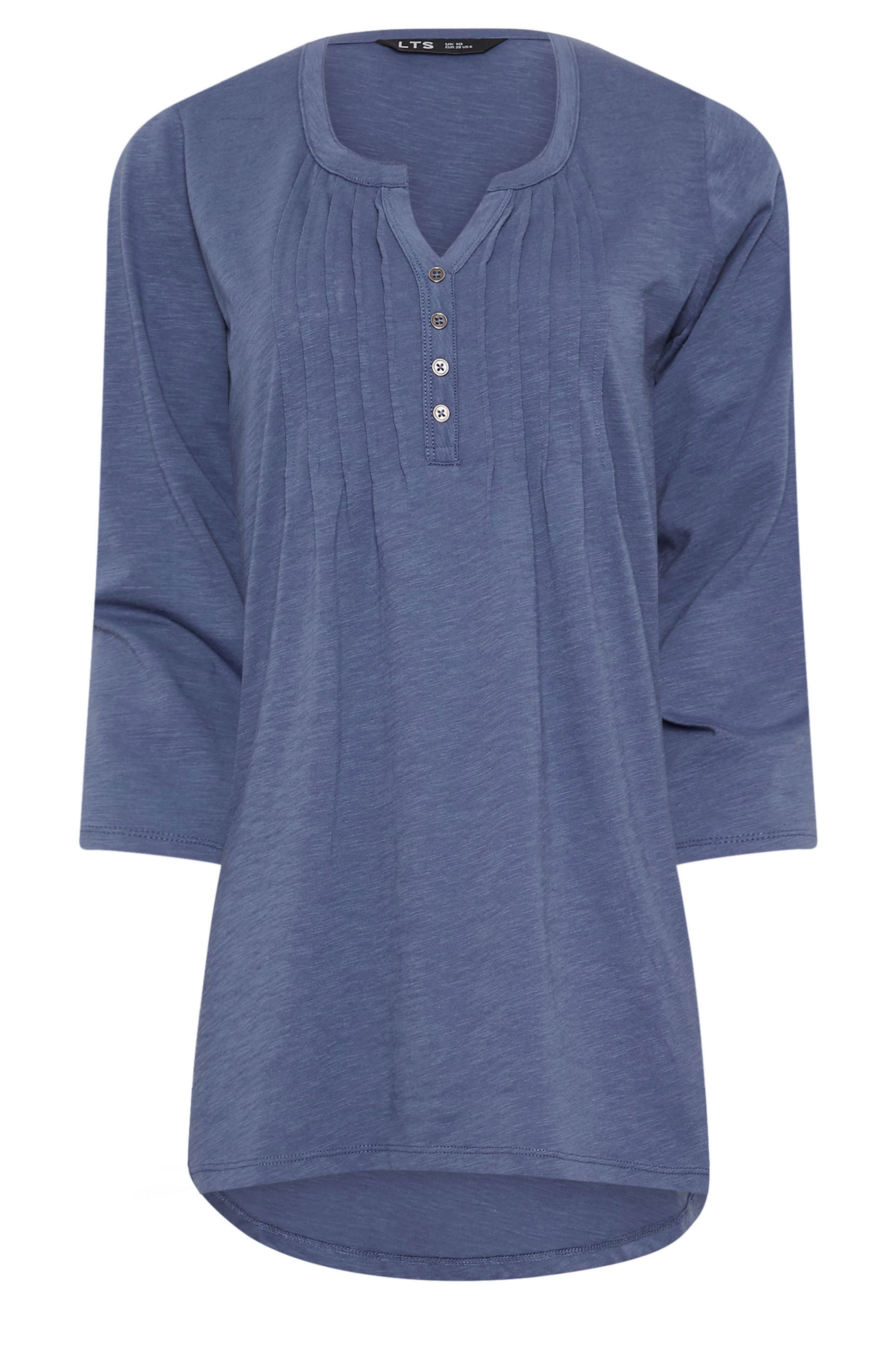 LTS Tall 2 PACK Light Pink & Blue Henley Tops | Long Tall Sally 8