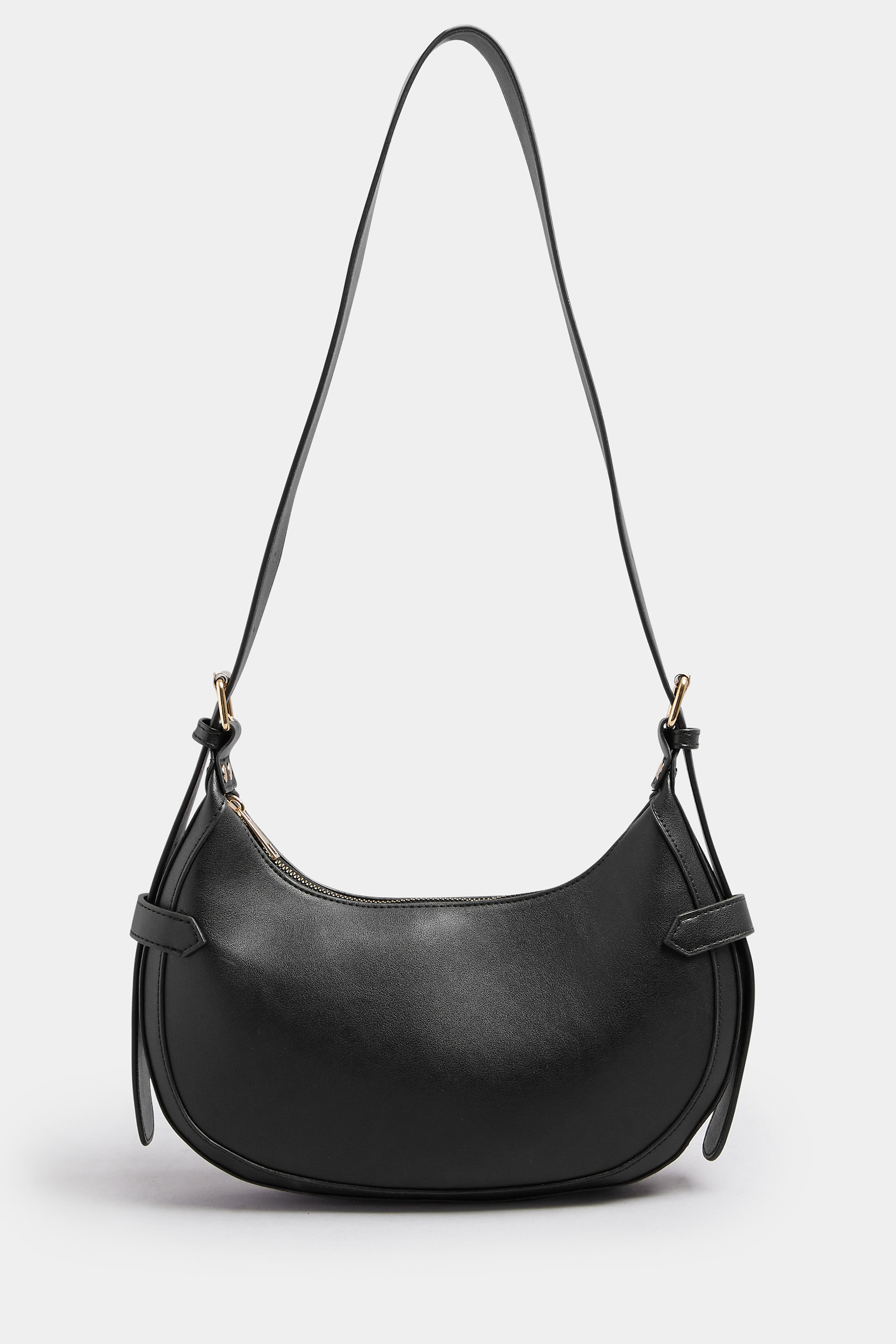 Black Buckle Shoulder Bag | Yours Clothing 3
