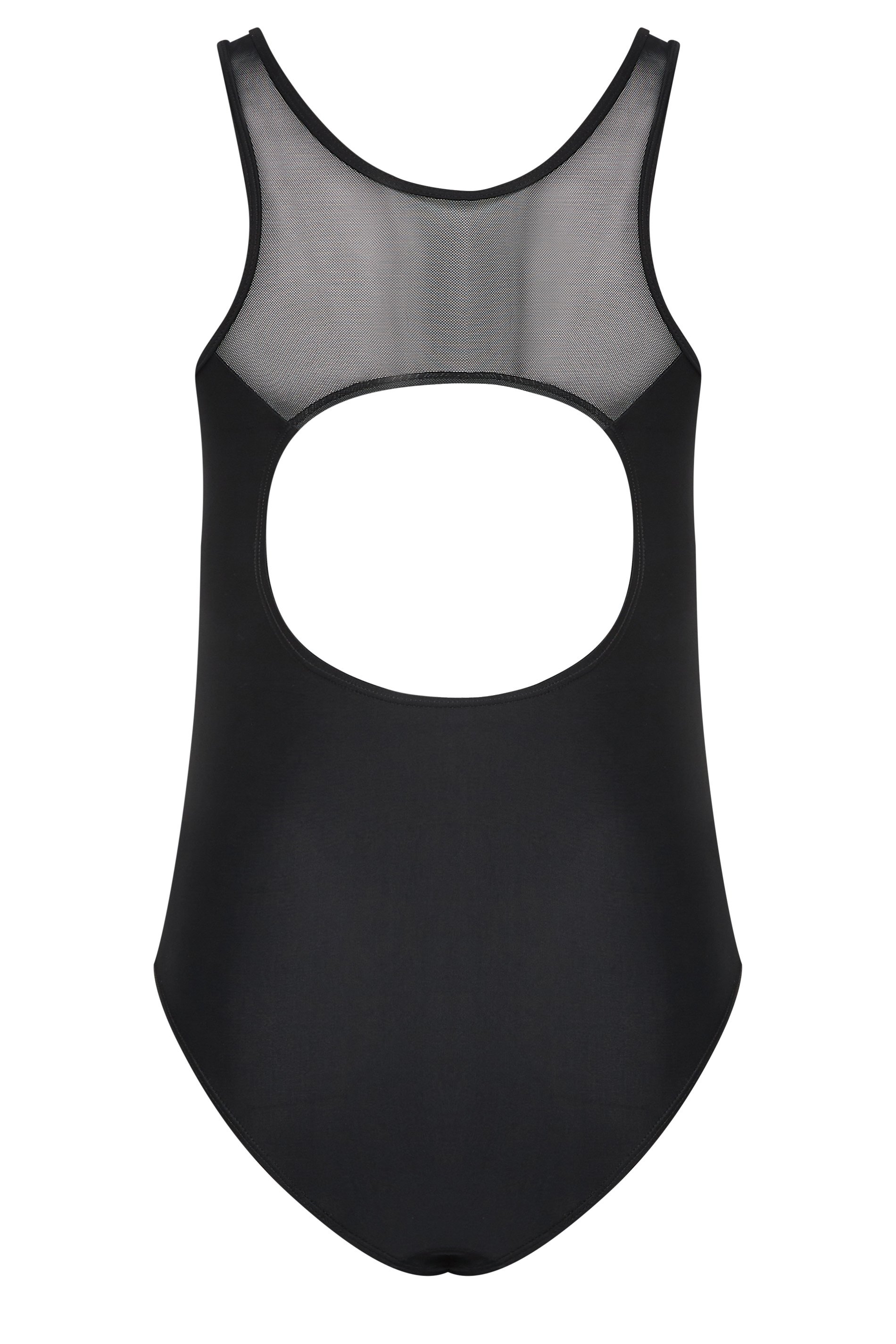LTS Tall Black Mesh Active Swimsuit | Long Tall Sally 9