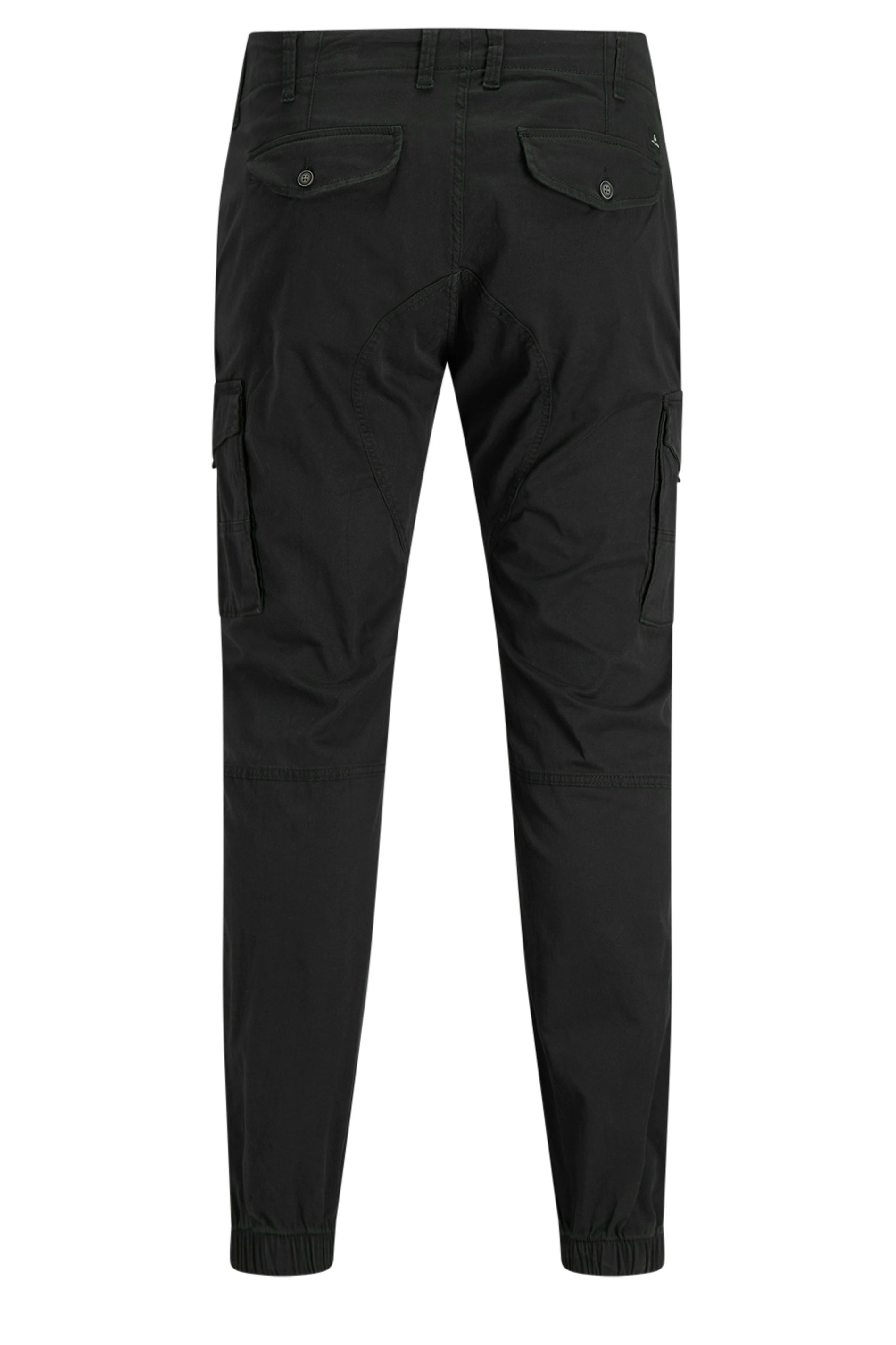 JACK & JONES Big & Tall Black 'Paul' Cargo Trousers | BadRhino 4