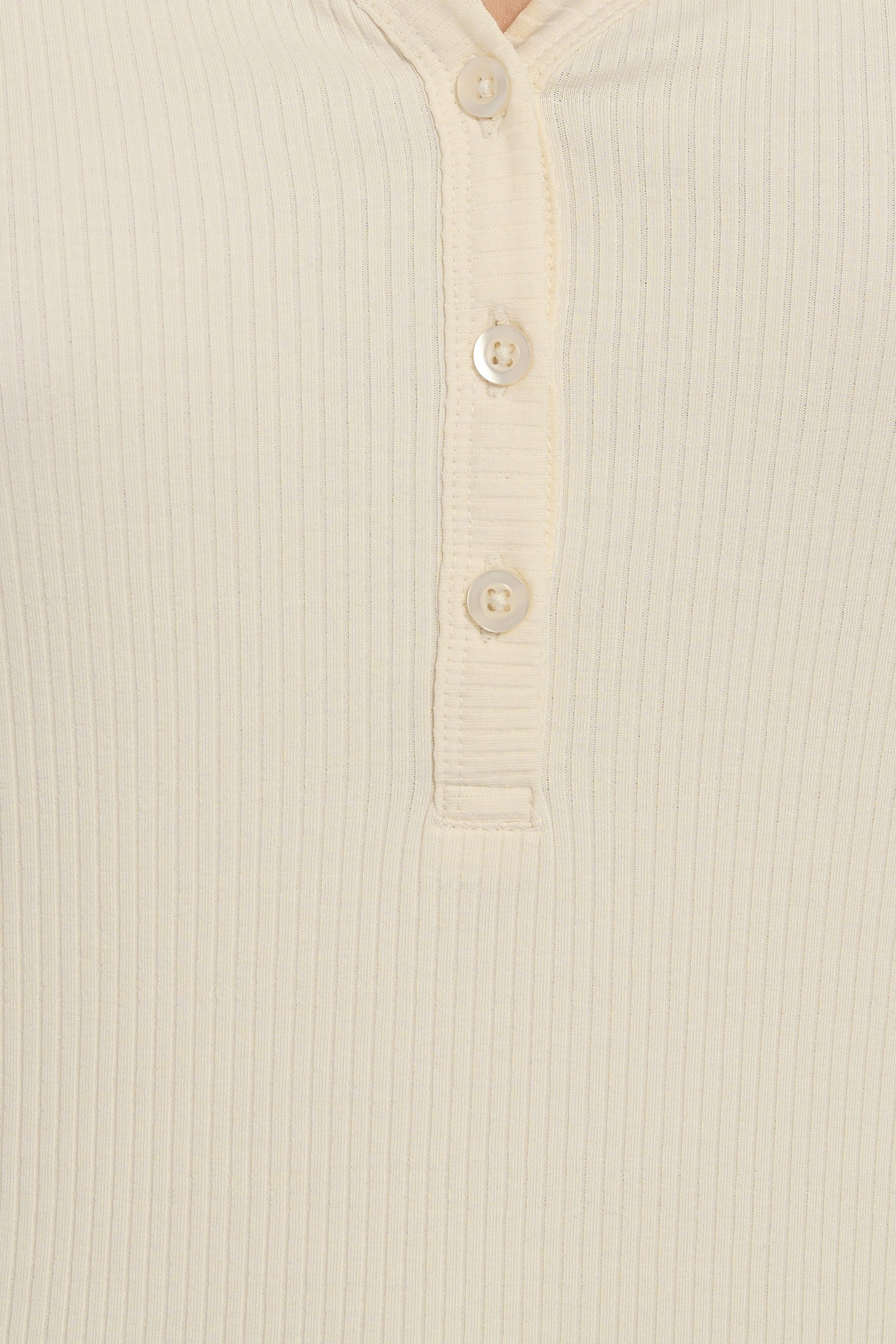 LTS Tall Ivory White Cotton Ribbed Henley Top | Long Tall Sally 4