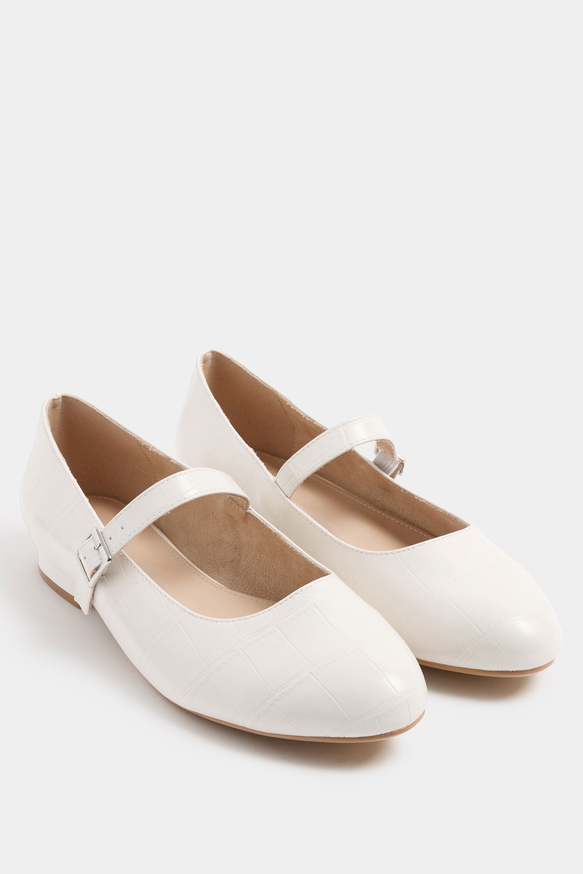 LTS Ivory White Mary Jane Low Heel In Standard Fit | Long Tall Sally 3