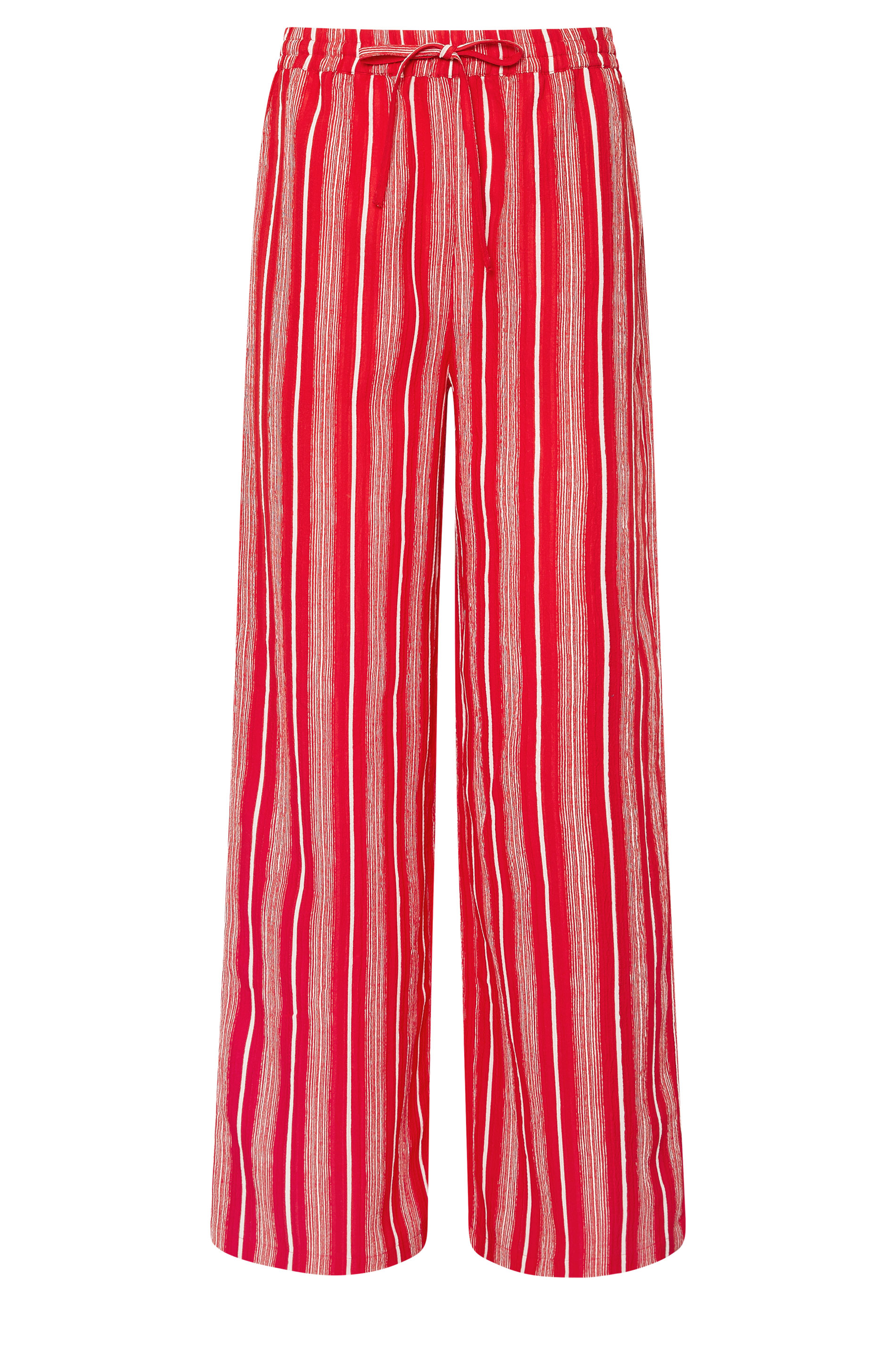 LTS Tall Red Stripe Print Wide Leg Trousers | Long Tall Sally 5