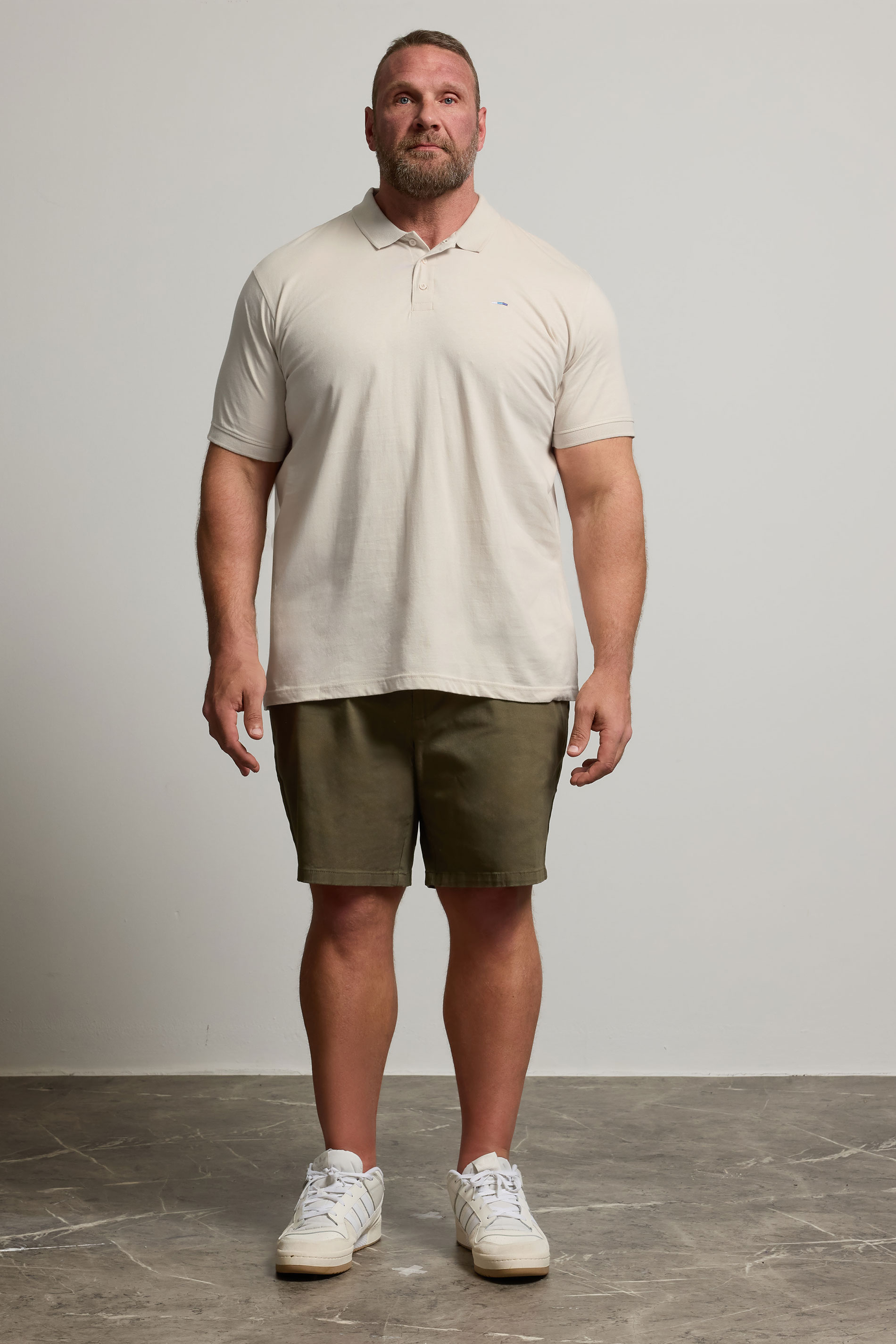 BadRhino Big & Tall Natural Brown Jersey Polo Shirt | BadRhino 2