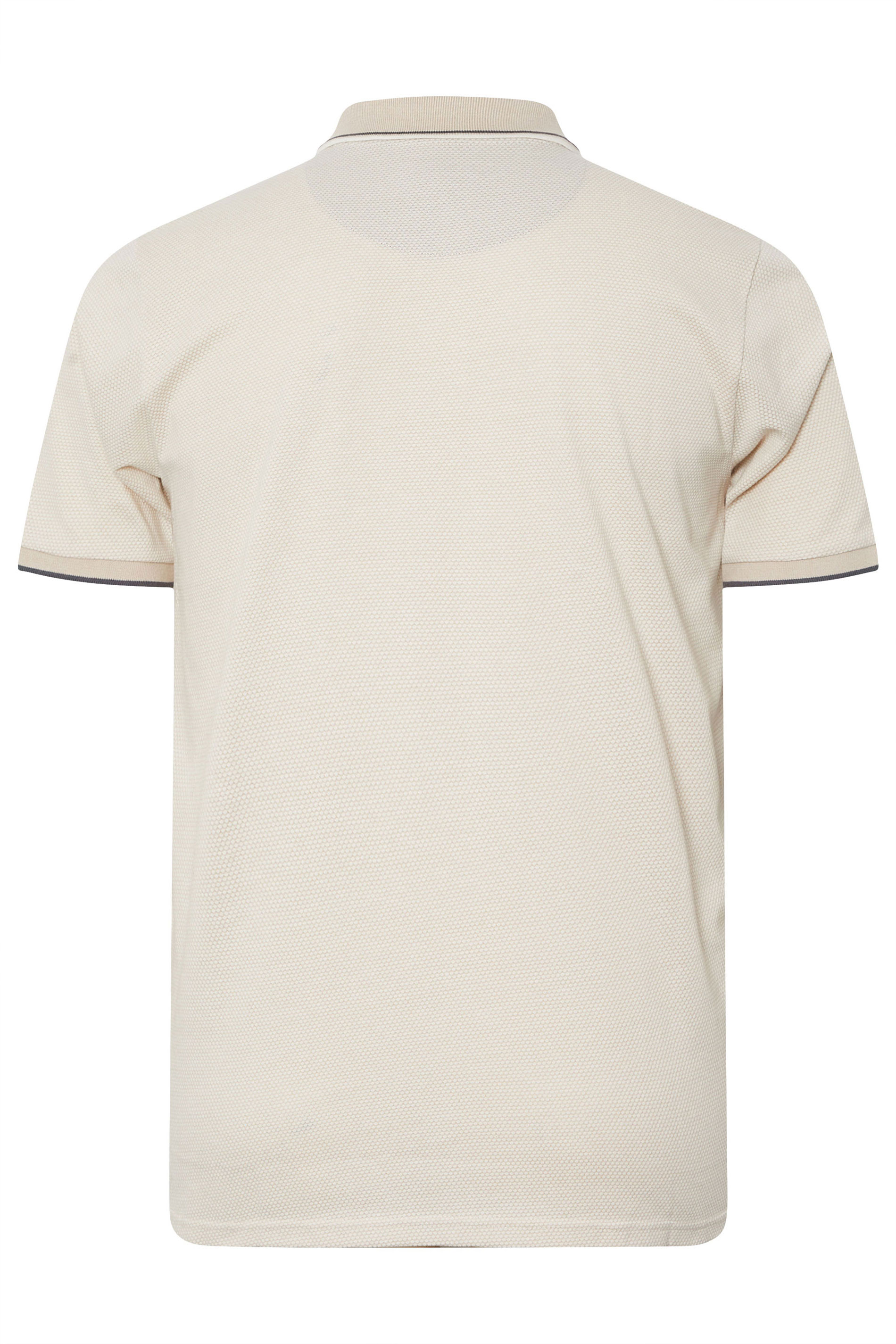 BadRhino Big & Tall Beige Brown Textured Waffle Polo Shirt | BadRhino 8