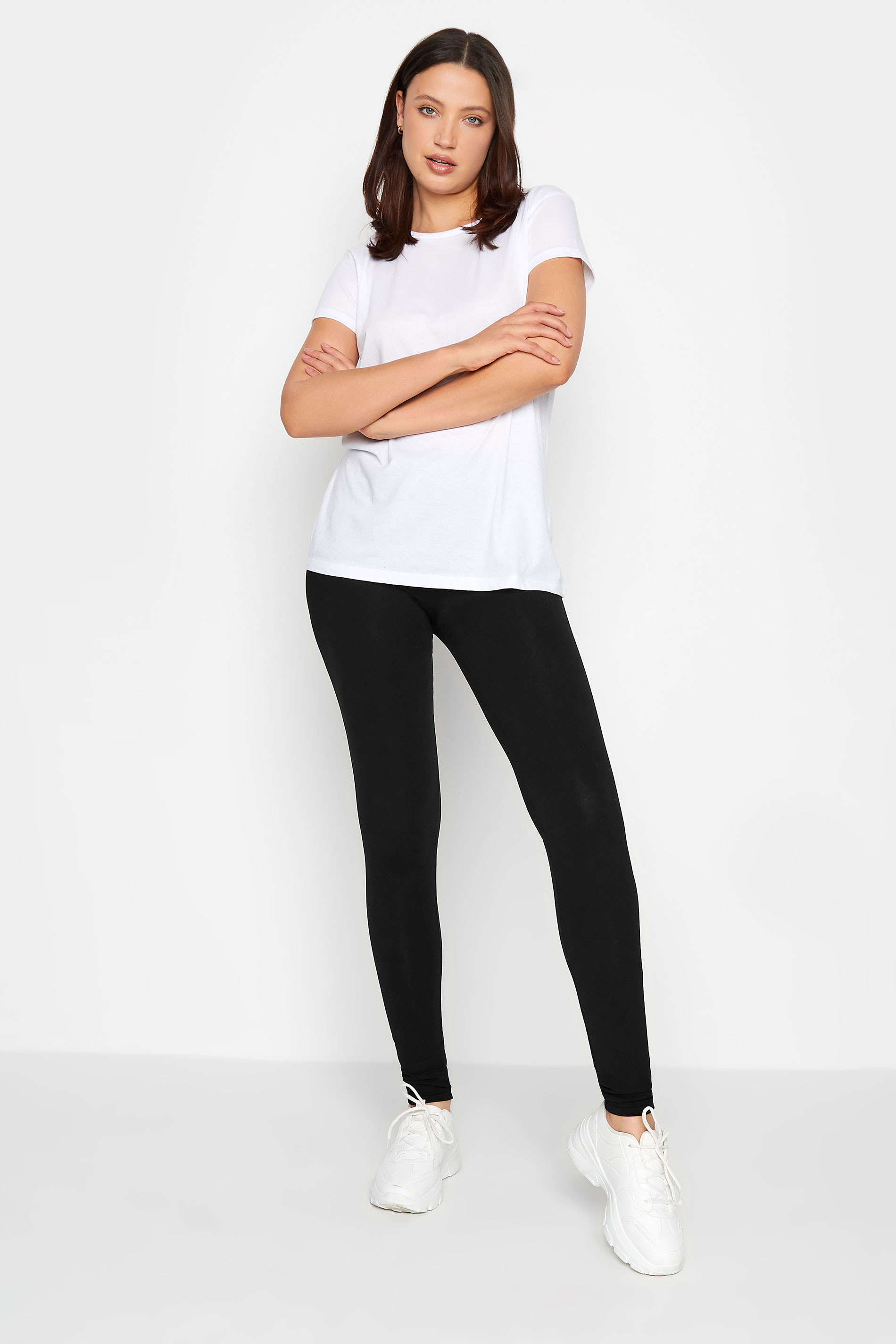 LTS MADE FOR GOOD 2 PACK Black Cotton Leggings | Long Tall Sally  3