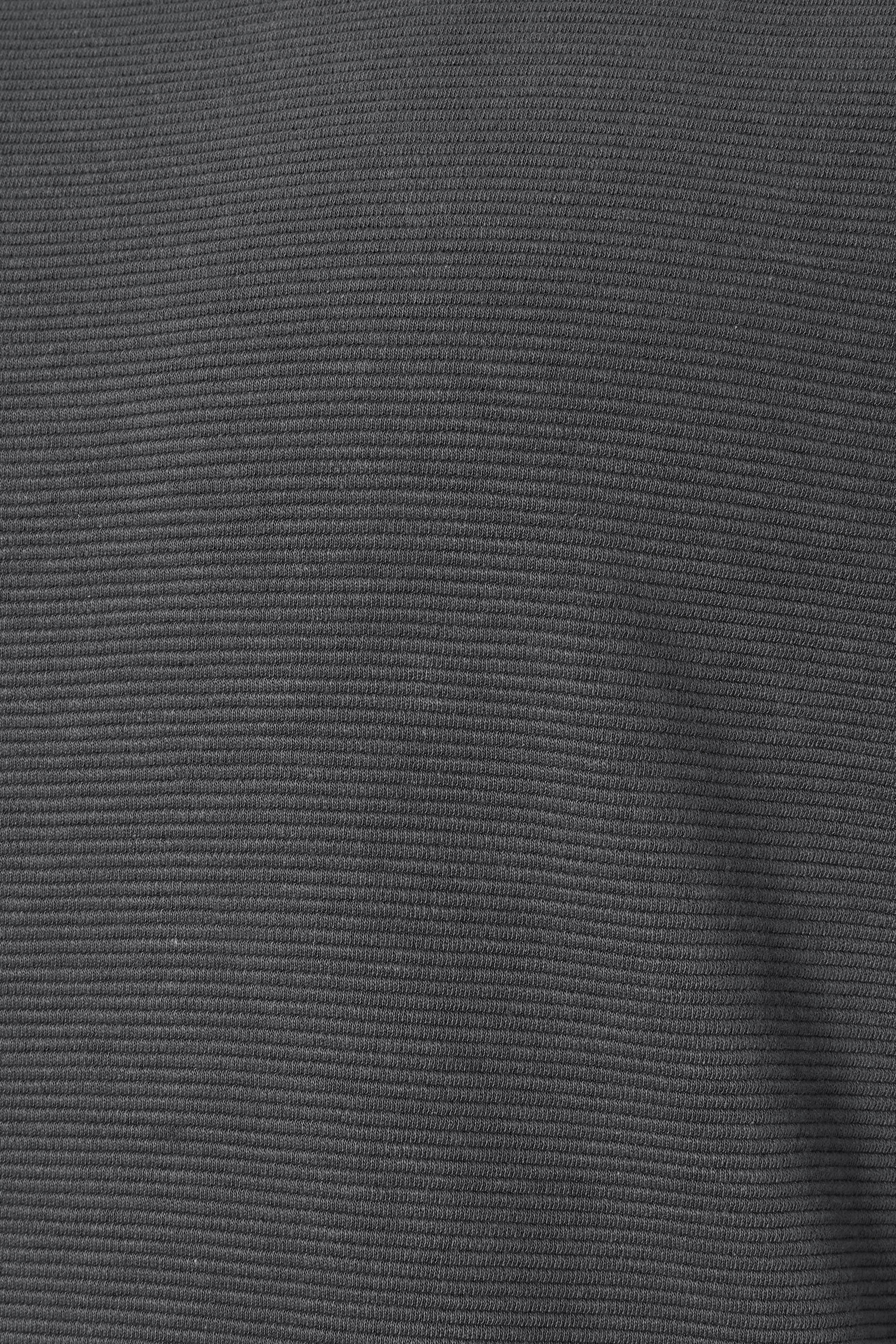 BadRhino Big & Tall Ebony Grey Ottoman Textured T-Shirt | BadRhino 8