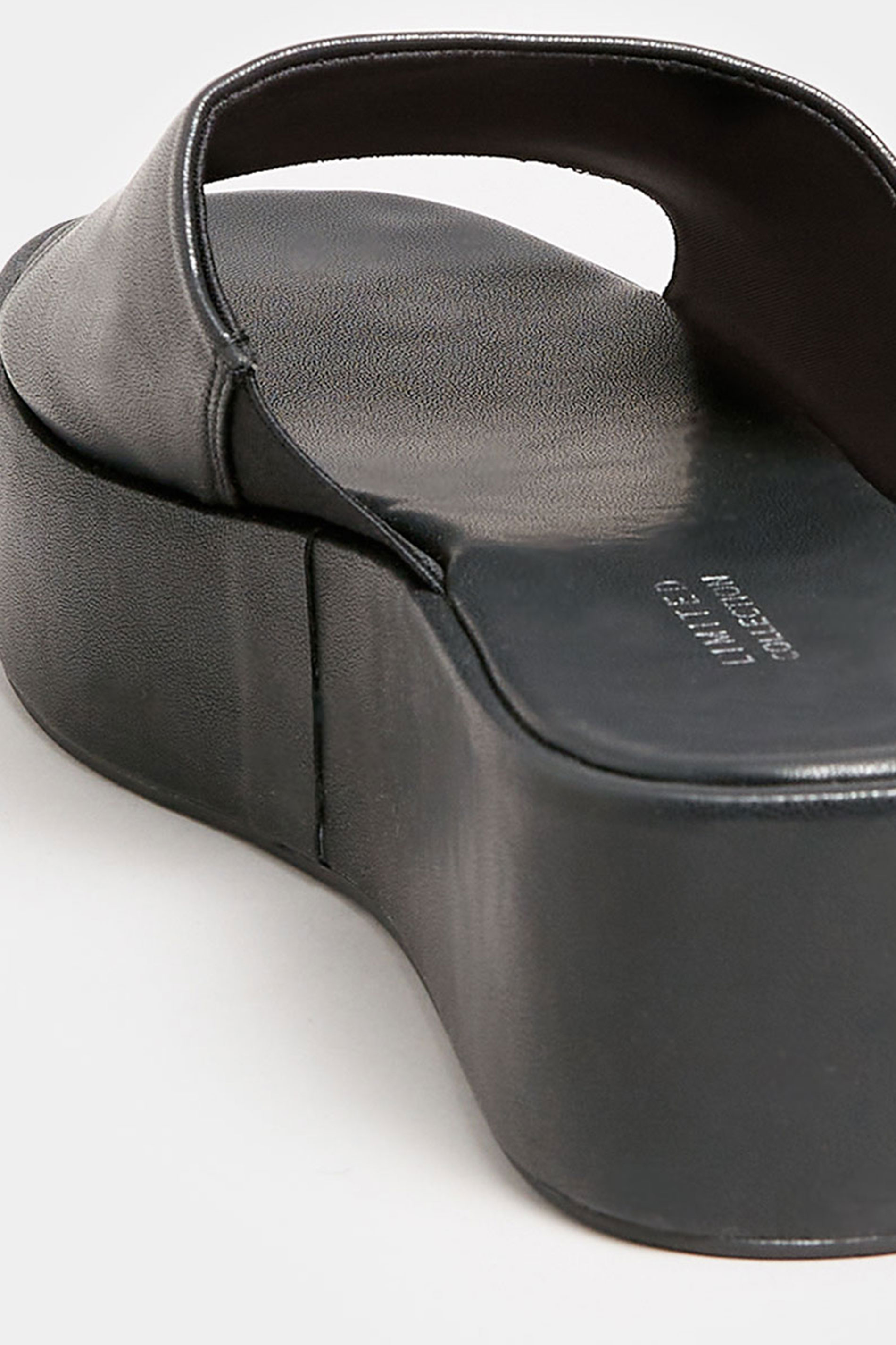 LIMITED COLLECTION Black Platform Mule Sandals In E Wide Fit & EEE Extra Wide Fit 4