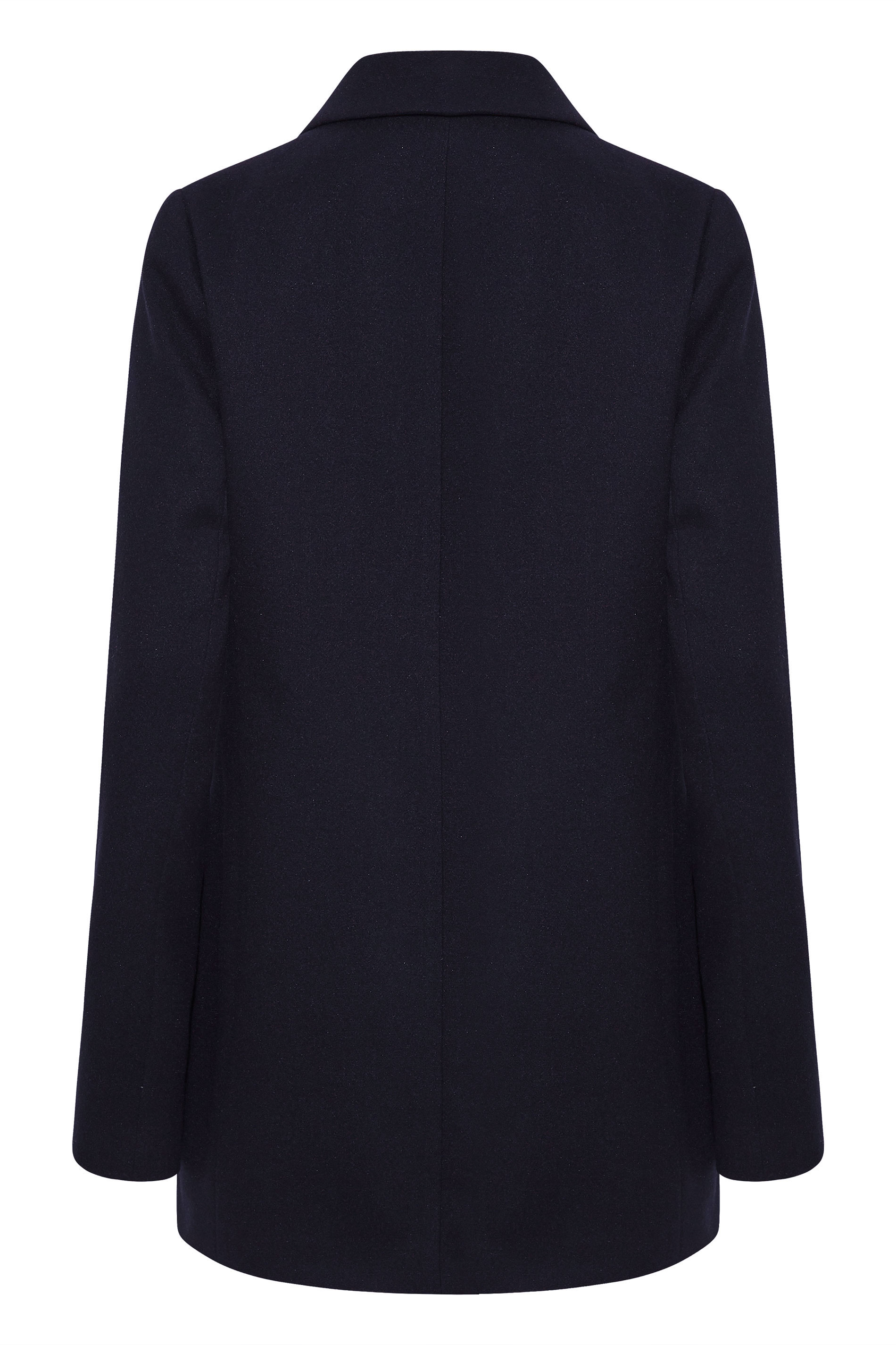 Long navy blue discount jacket