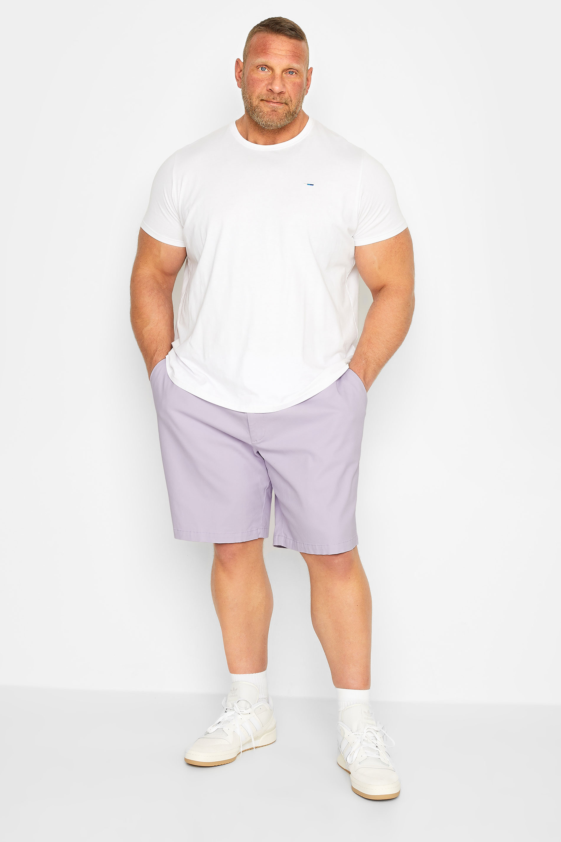 BadRhino Big & Tall Purple Stretch Chino Shorts | BadRhino 2