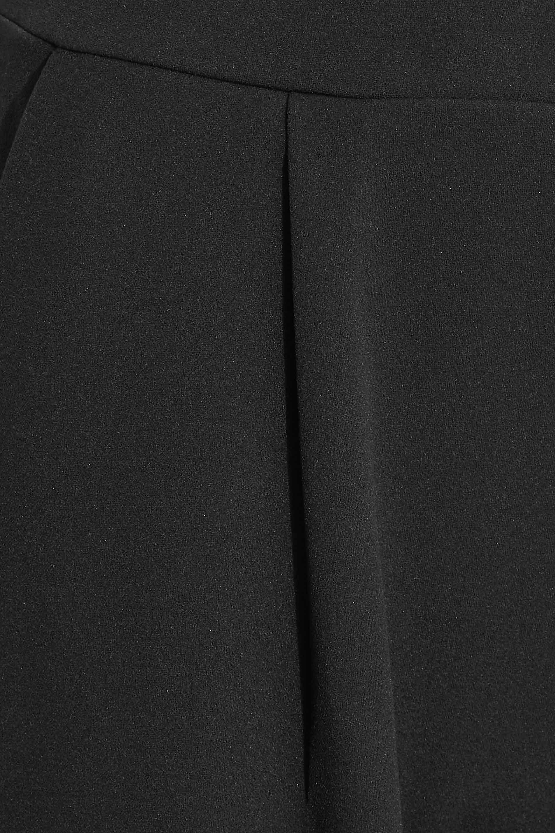 LTS Tall Women's Black Scuba Wide Leg Trousers | Long Tall Sally 3