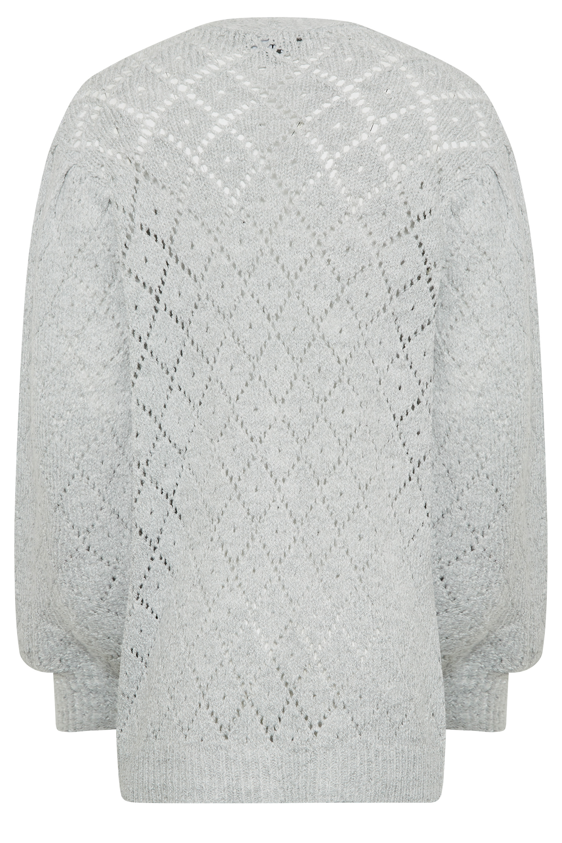 LTS Tall Women's Grey Pointelle Cardigan