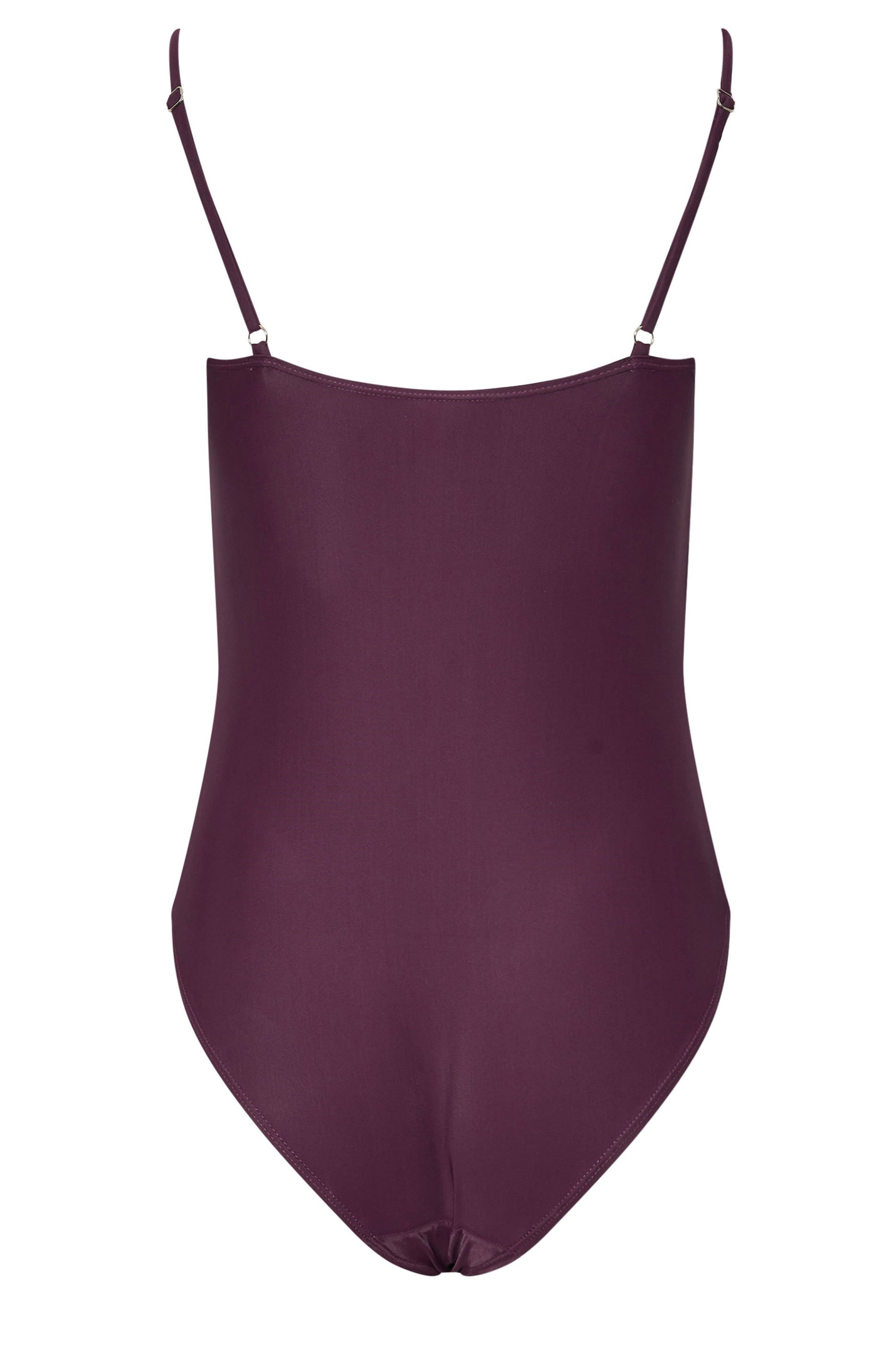 LTS Tall Burgundy Red Raffia Buckle Swimsuit | Long Tall Sally 8