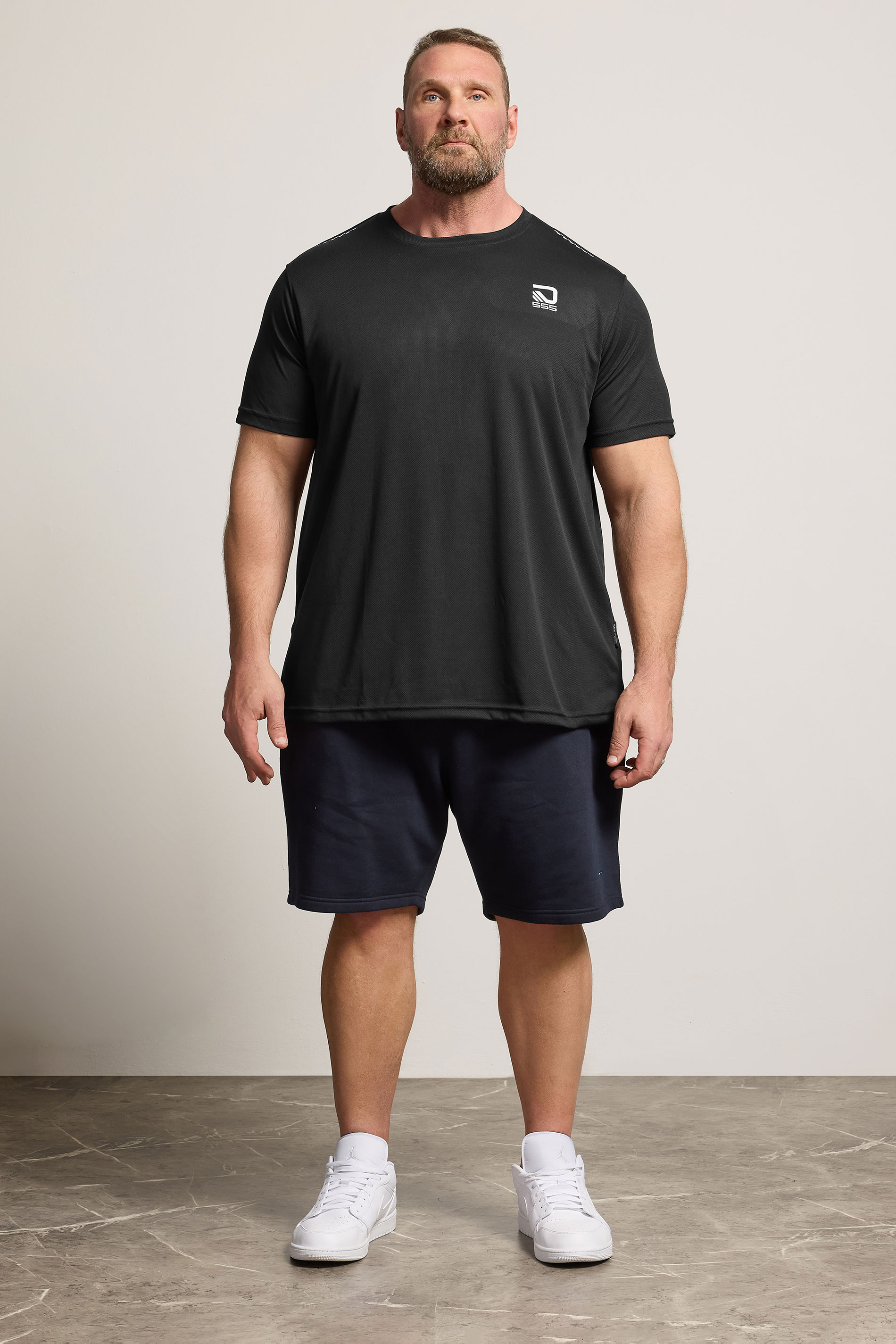 D555 Big & Tall Black Lightweight Active T-Shirt | BadRhino 1
