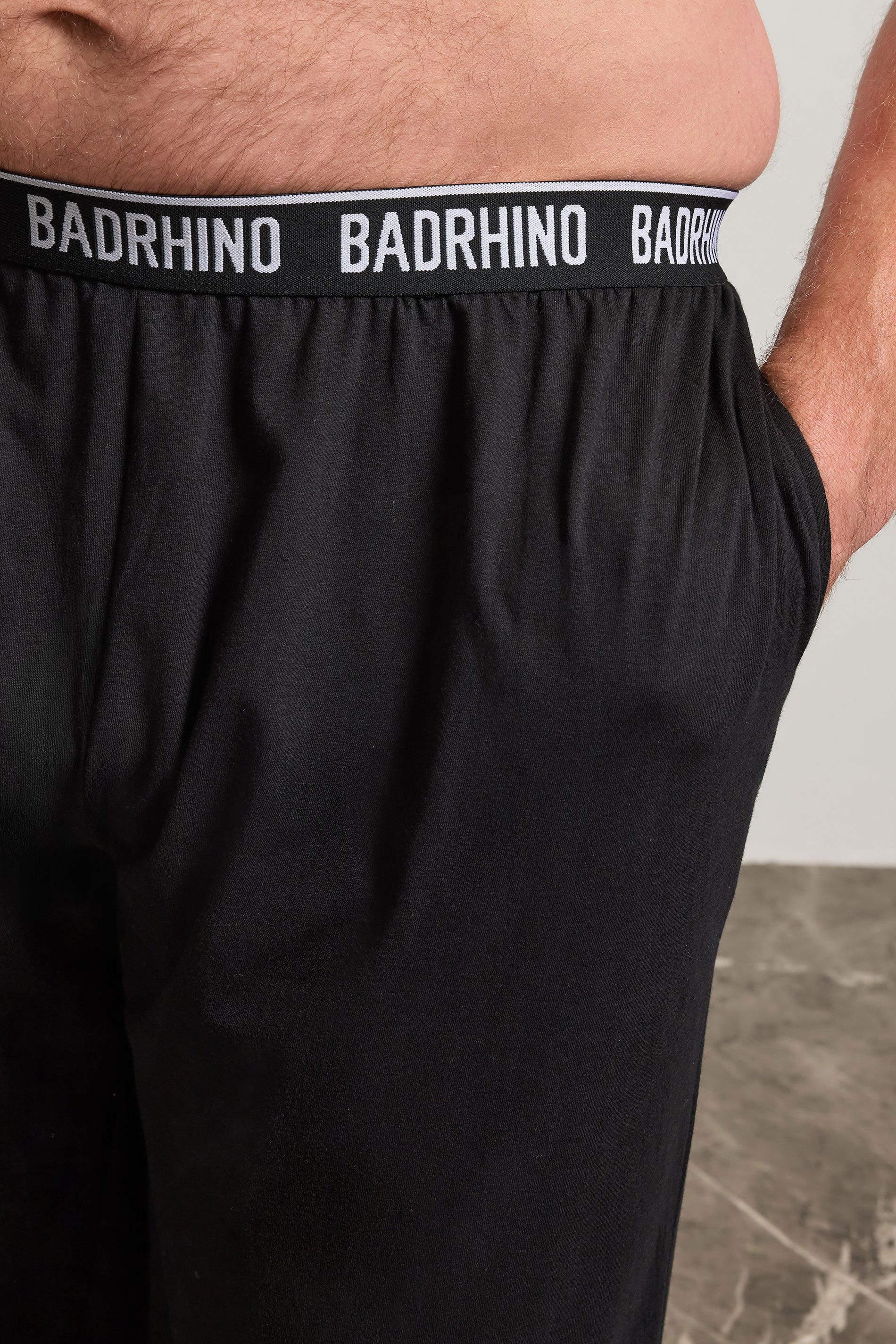 BadRhino Big & Tall Black Lounge Trousers | BadRhino 4