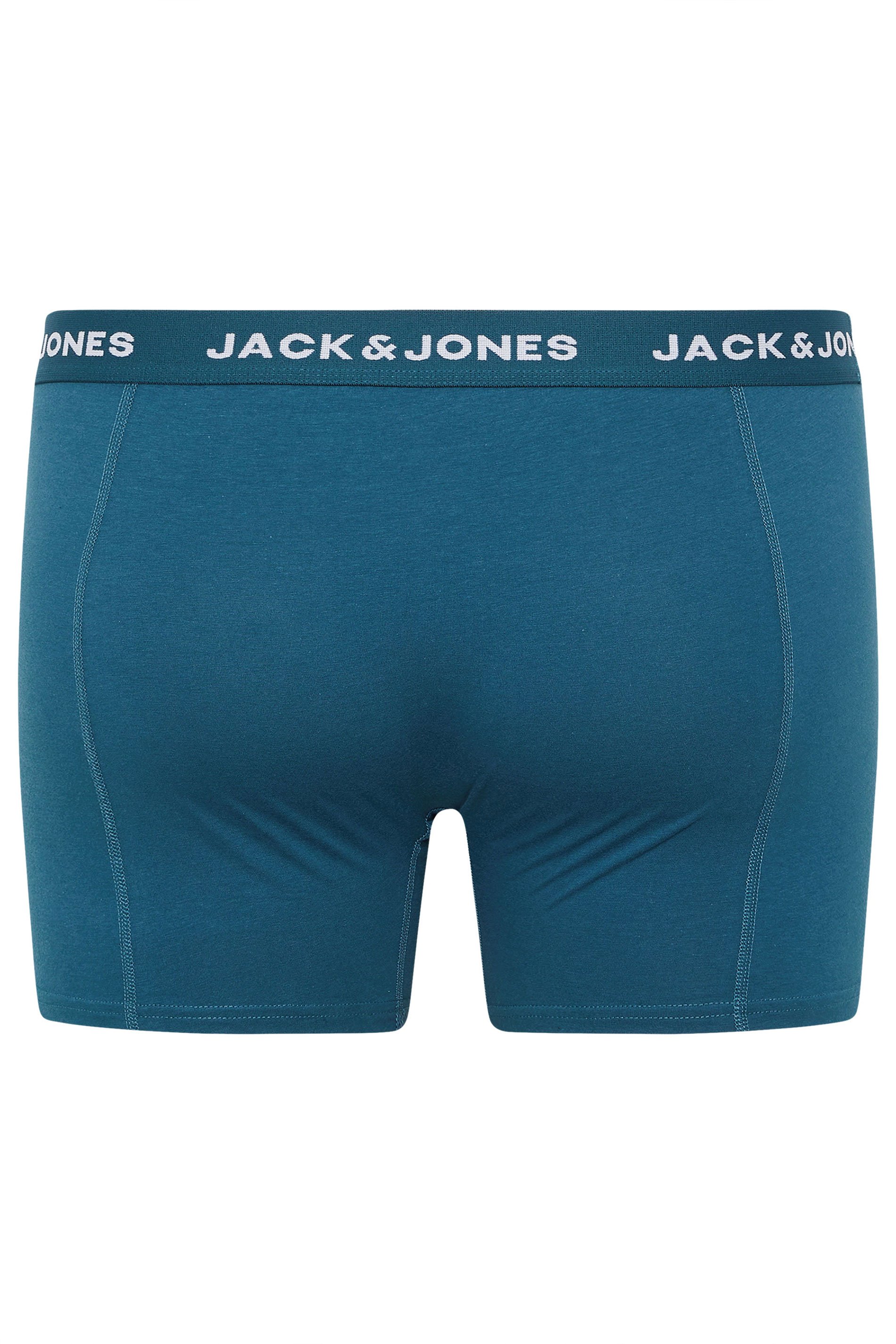 JACK & JONES Big & Tall 5 PACK Green/Blue/Black/Navy/Purple Boxers | BadRhino 10