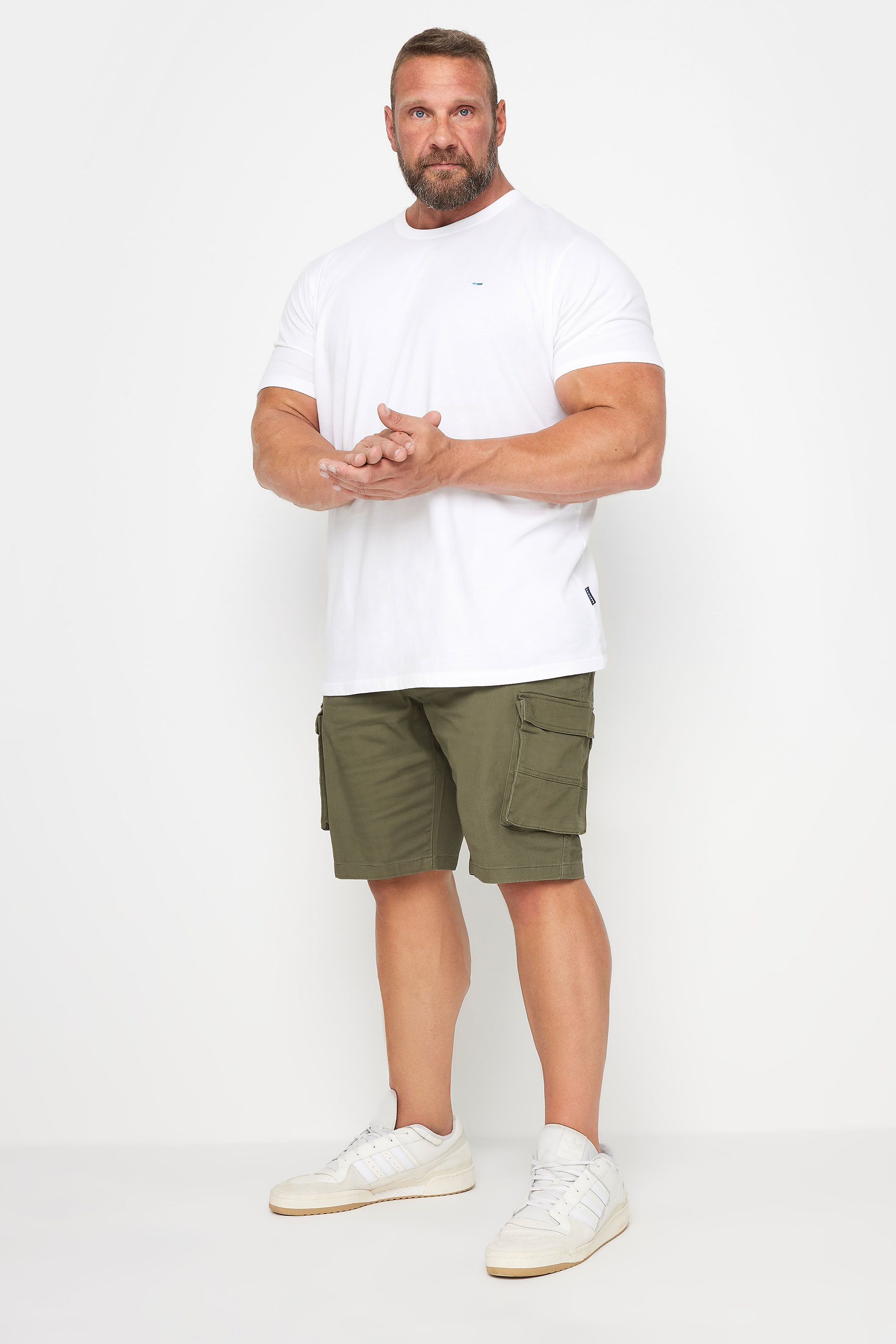 BadRhino Khaki Green Stretch Cargo Shorts | BadRhino 2