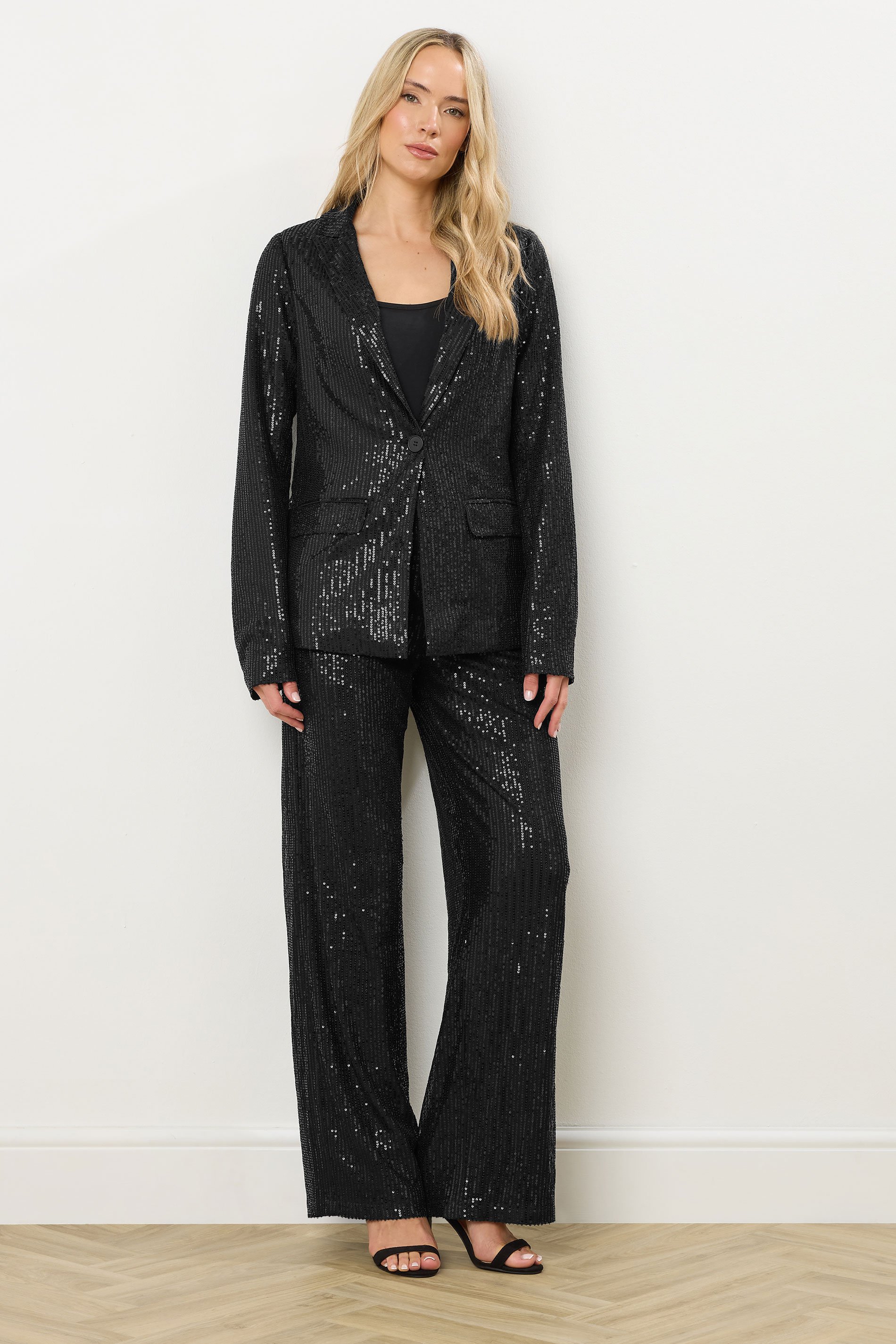 LTS Tall Black Embellished Tailored Blazer | Long Tall Sally 3