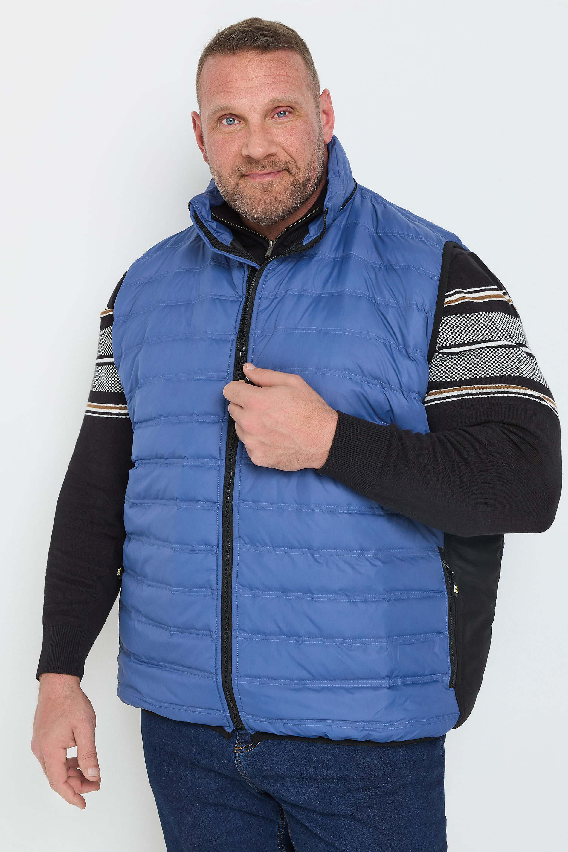 KAM Big & Tall Royal Blue Quilted Gilet | BadRhino 2