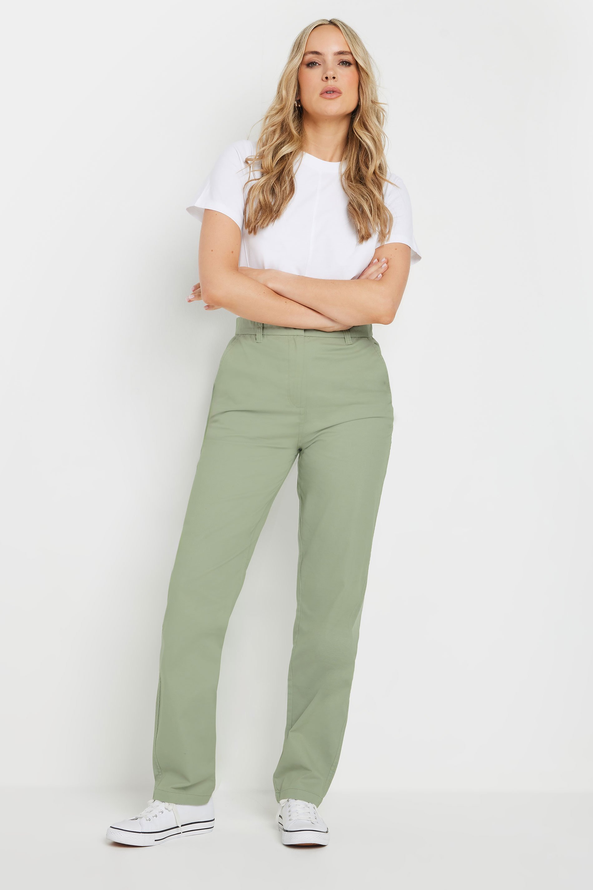 LTS Tall Sage Green Cotton Chino Jeans | Long Tall Sally 1
