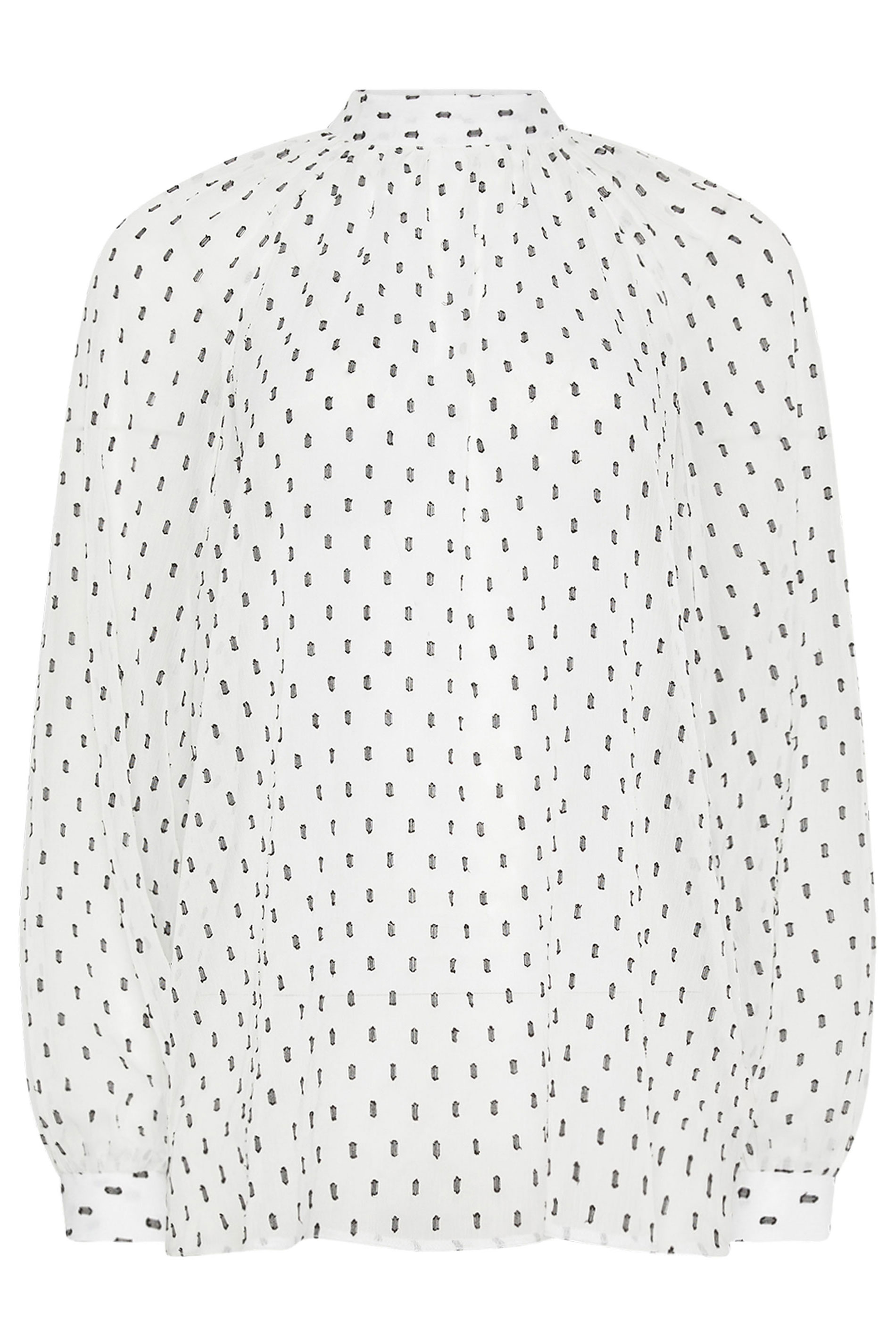 LTS Tall Women's White Dobby High Neck Blouse | Long Tall Sally 5