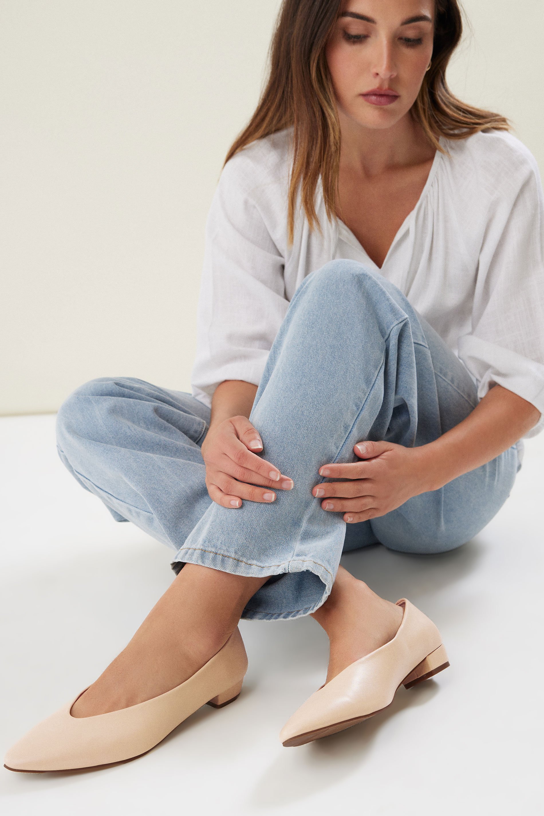 LTS Stone Brown Pointed Court Block Heel In Standard Fit | Long Tall Sally 1