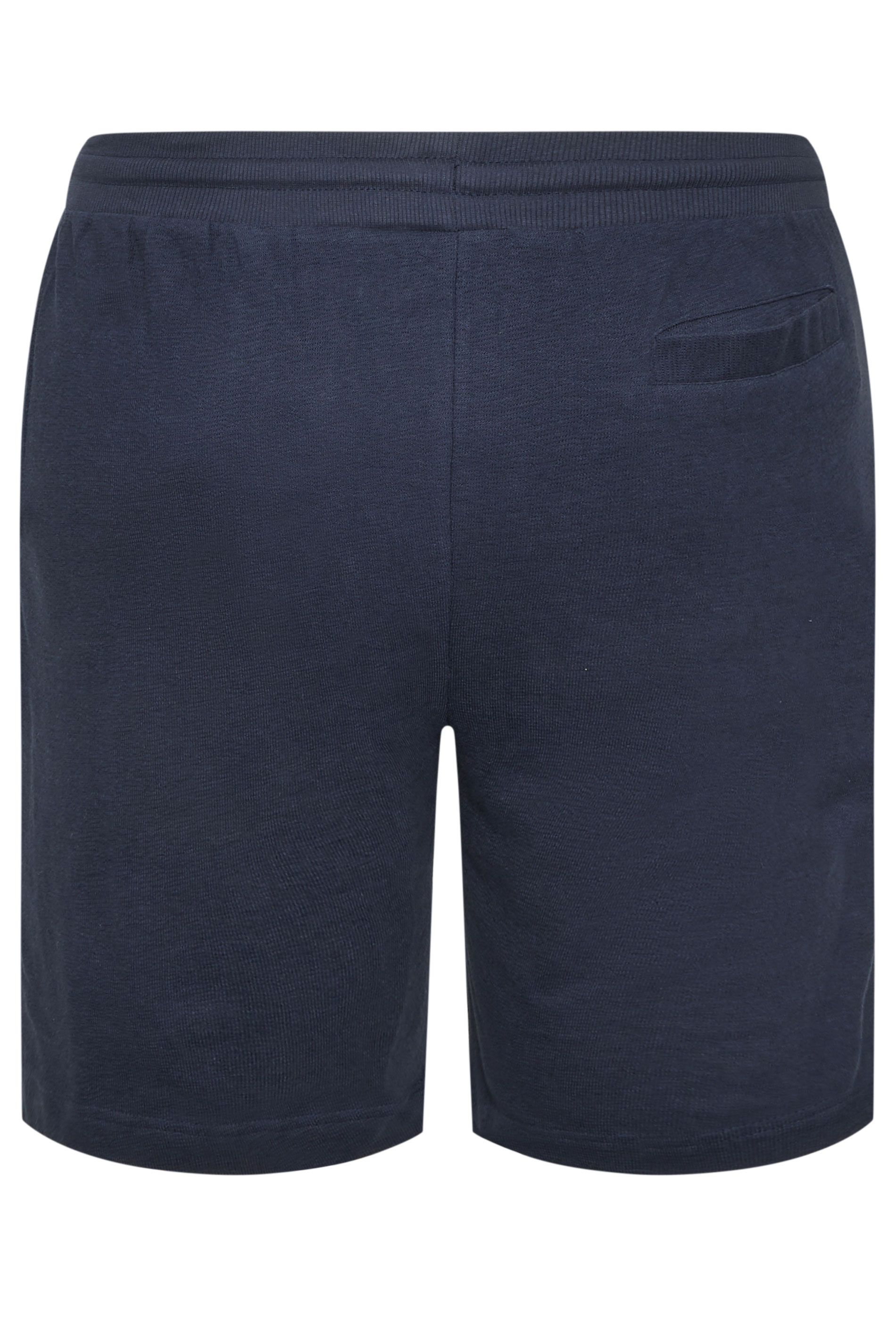 BadRhino Big & Tall Navy Blue Textured Shorts | BadRhino 6