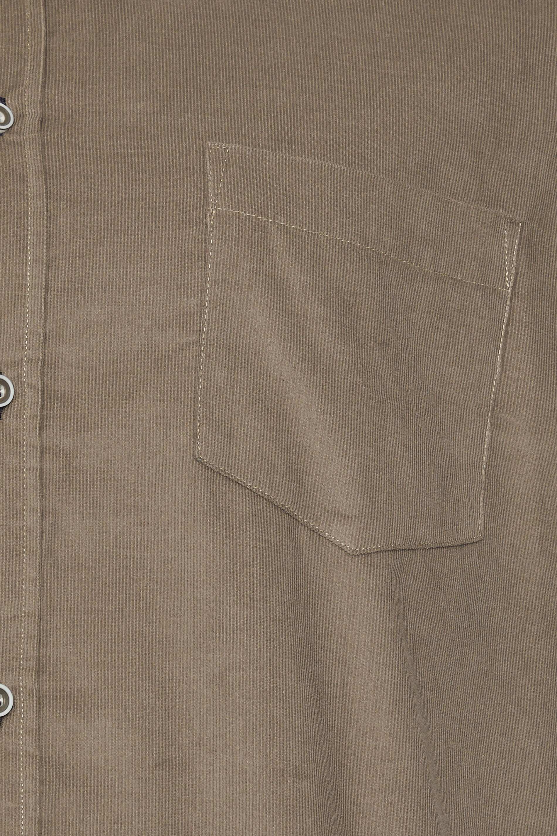 KAM Big & Tall Stone Brown Corduroy Shirt | BadRhino 2