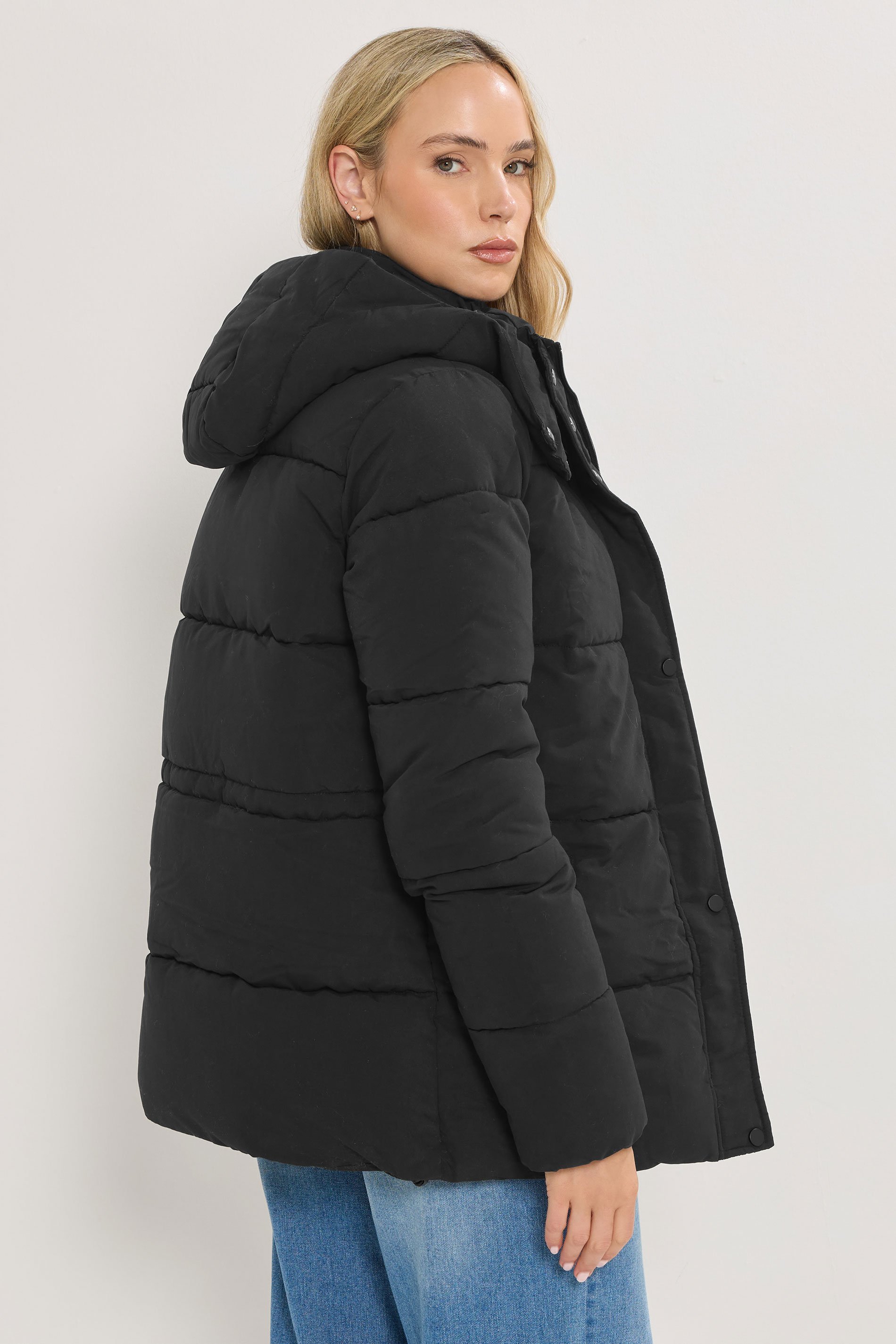 LTS Tall Black Padded Coat | Long Tall Sally 3