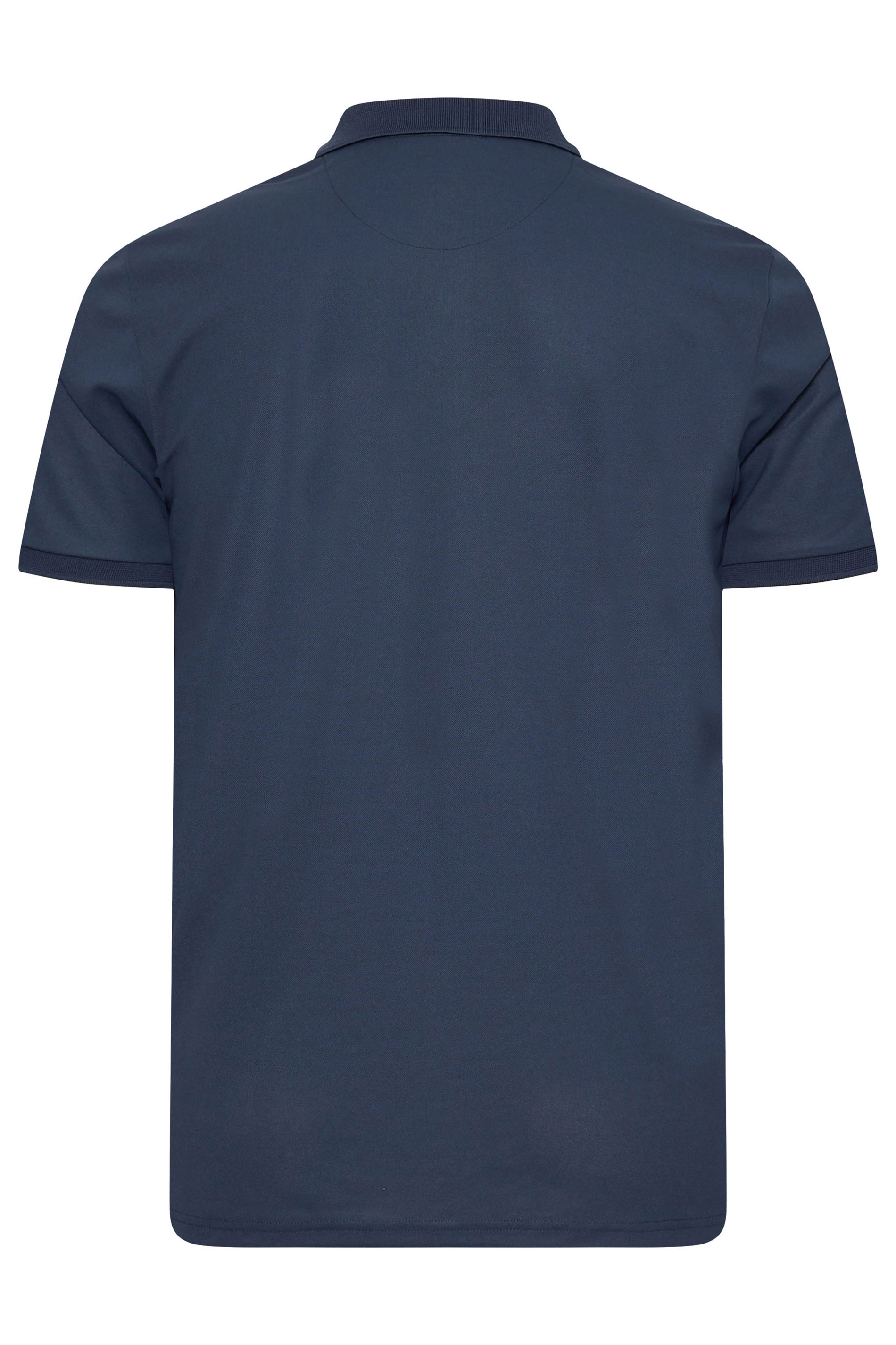 BadRhino Big & Tall Navy Blue Pique Golf Polo Shirt | BadRhino 4