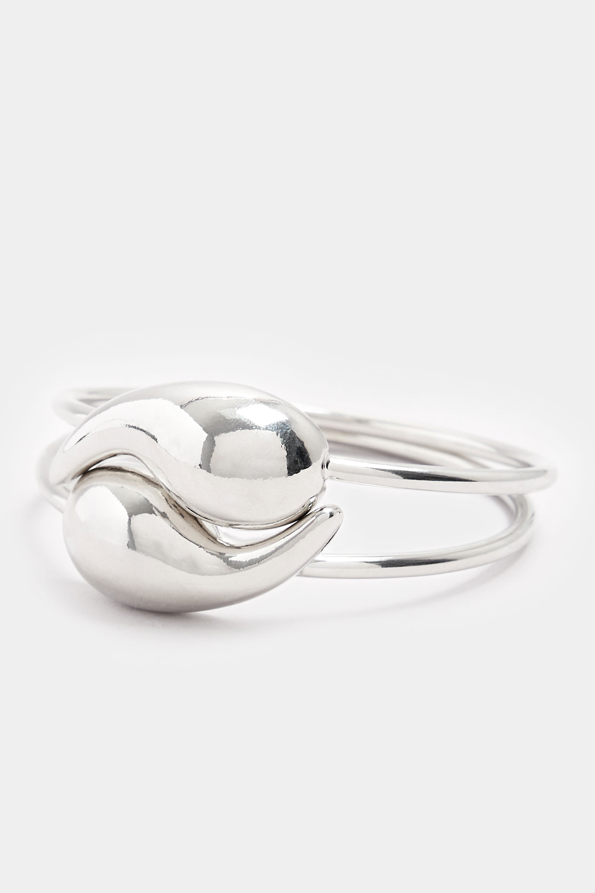 Silver Tone Tear Drop Bracelet | Yours Clothing 3