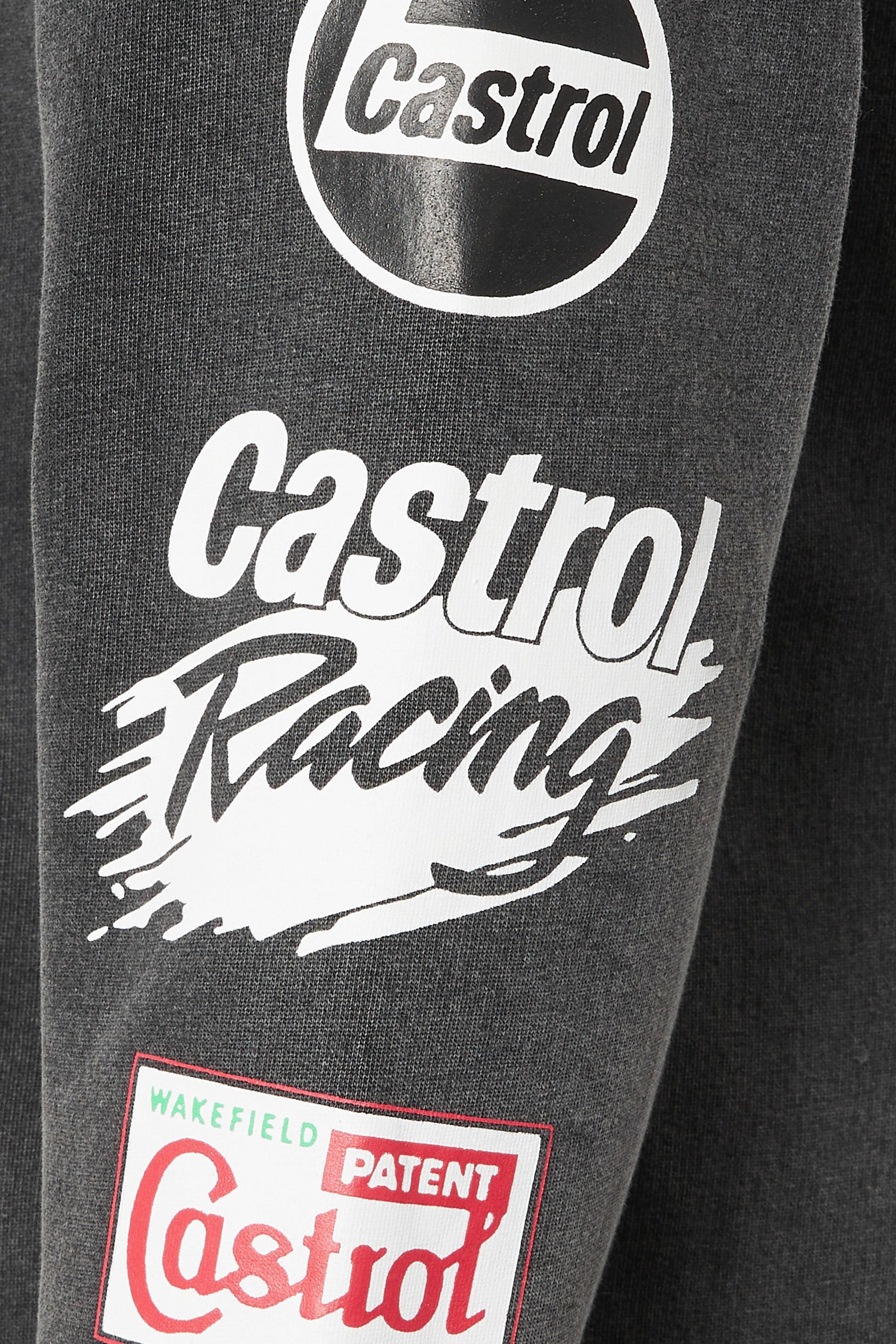 BadRhino Big & Tall Black 'Castrol' Acid Wash Hoodie | BadRhino 3