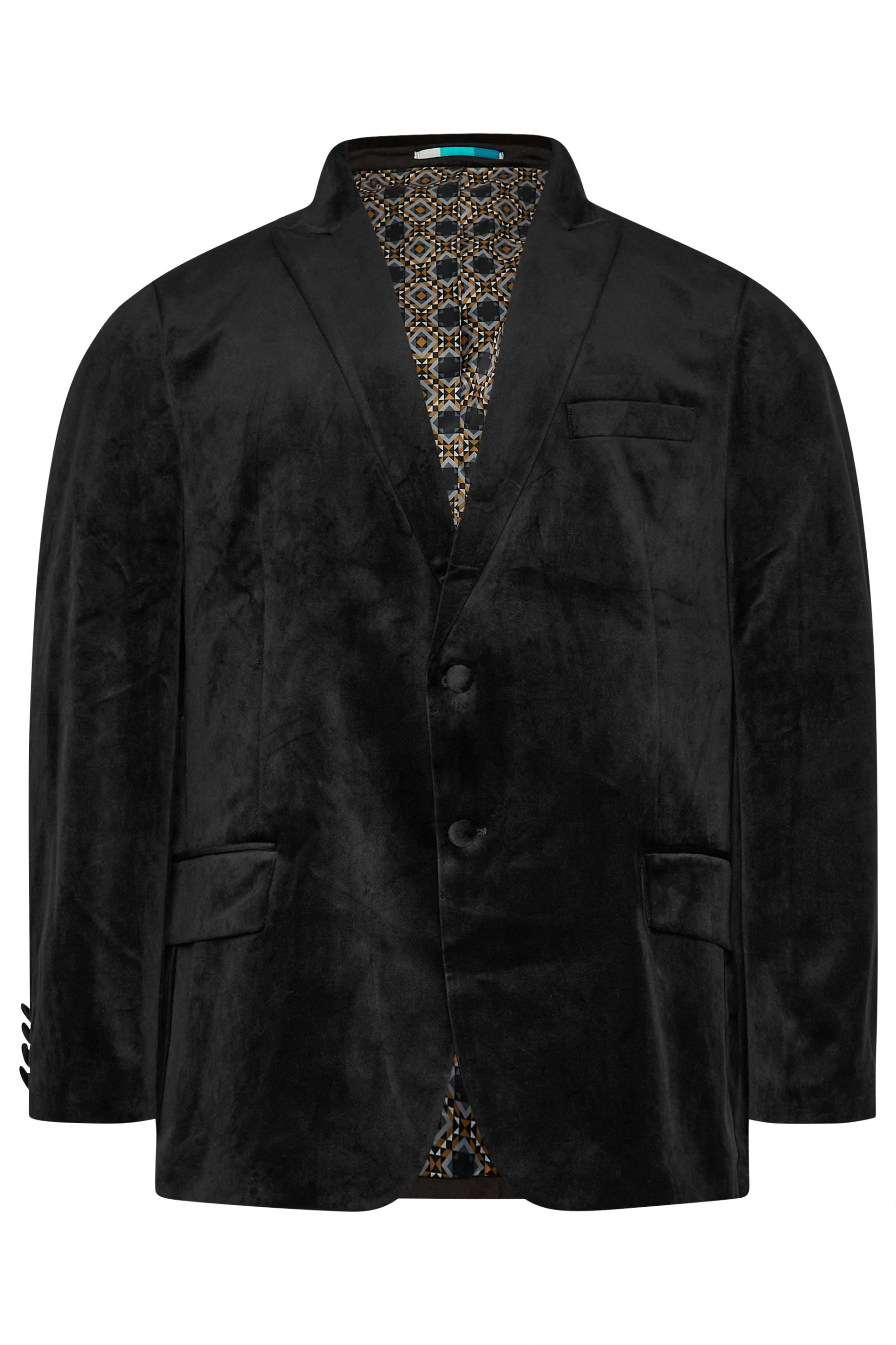BadRhino Big & Tall Black Tailored Velvet Blazer | BadRhino 7