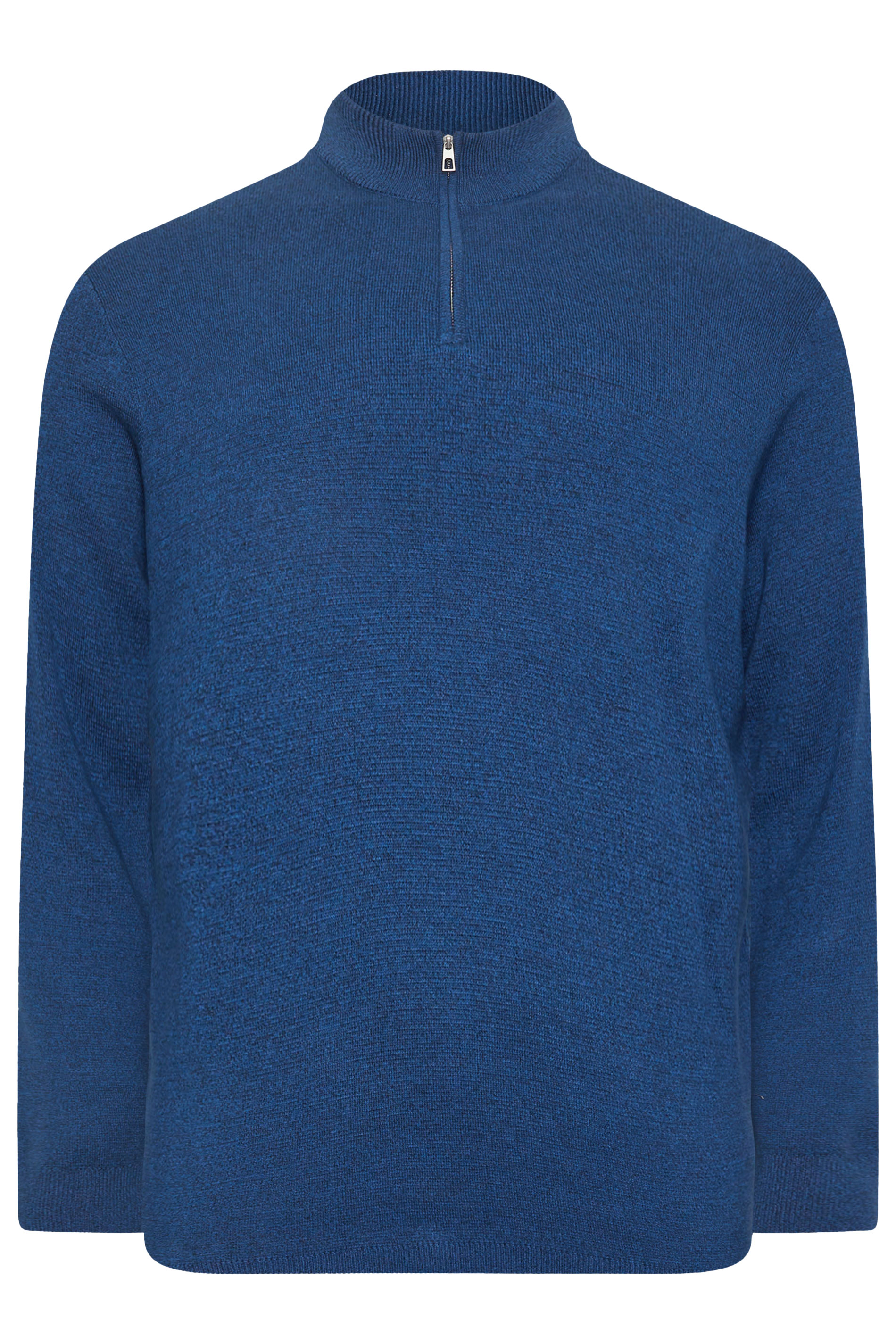 BadRhino Big & Tall Blue Milano Quarter Zip Jumper | BadRhino 4