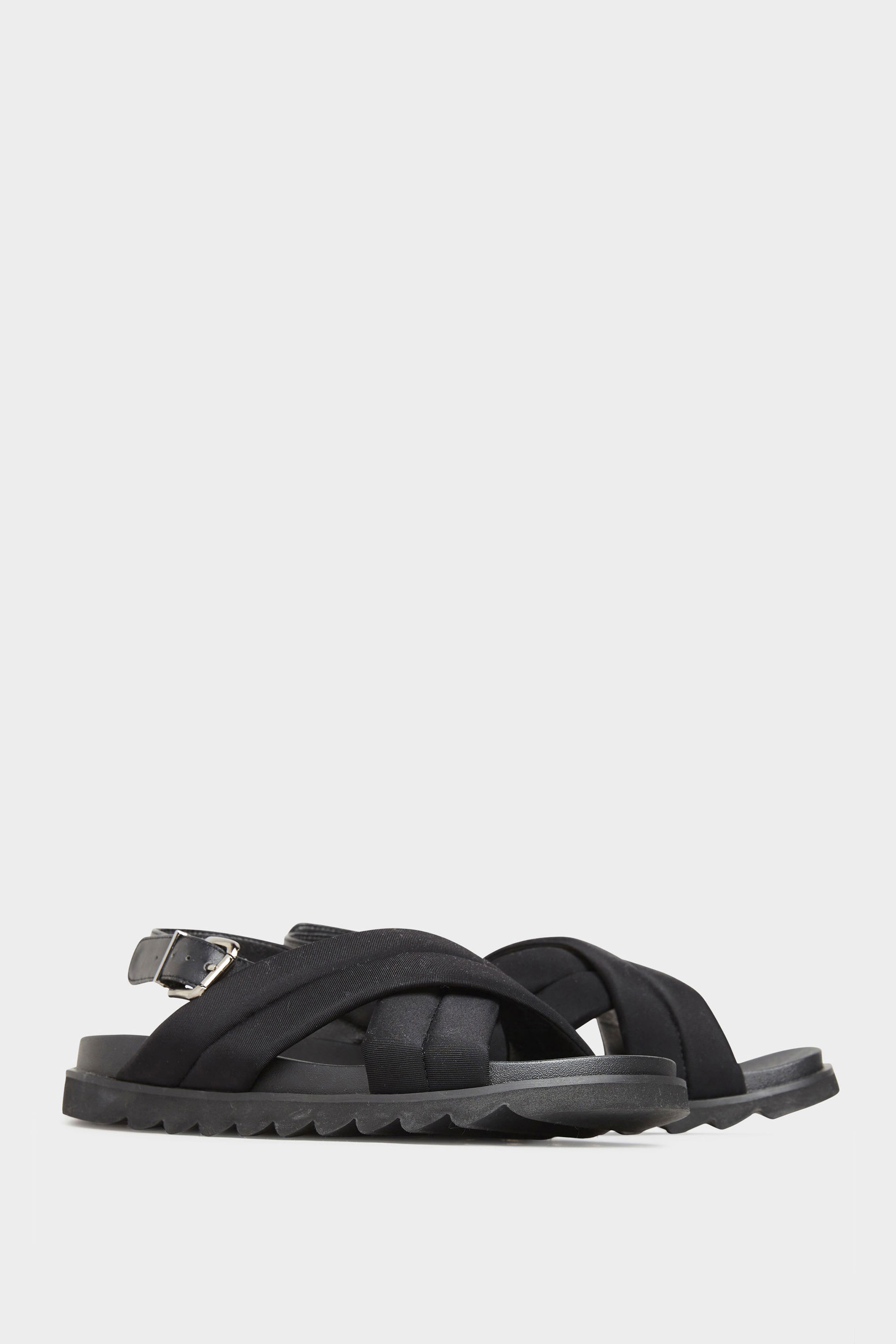 LIMITED COLLECTION Black Padded Sandals In Extra Wide Fit | Yours Clothing 3