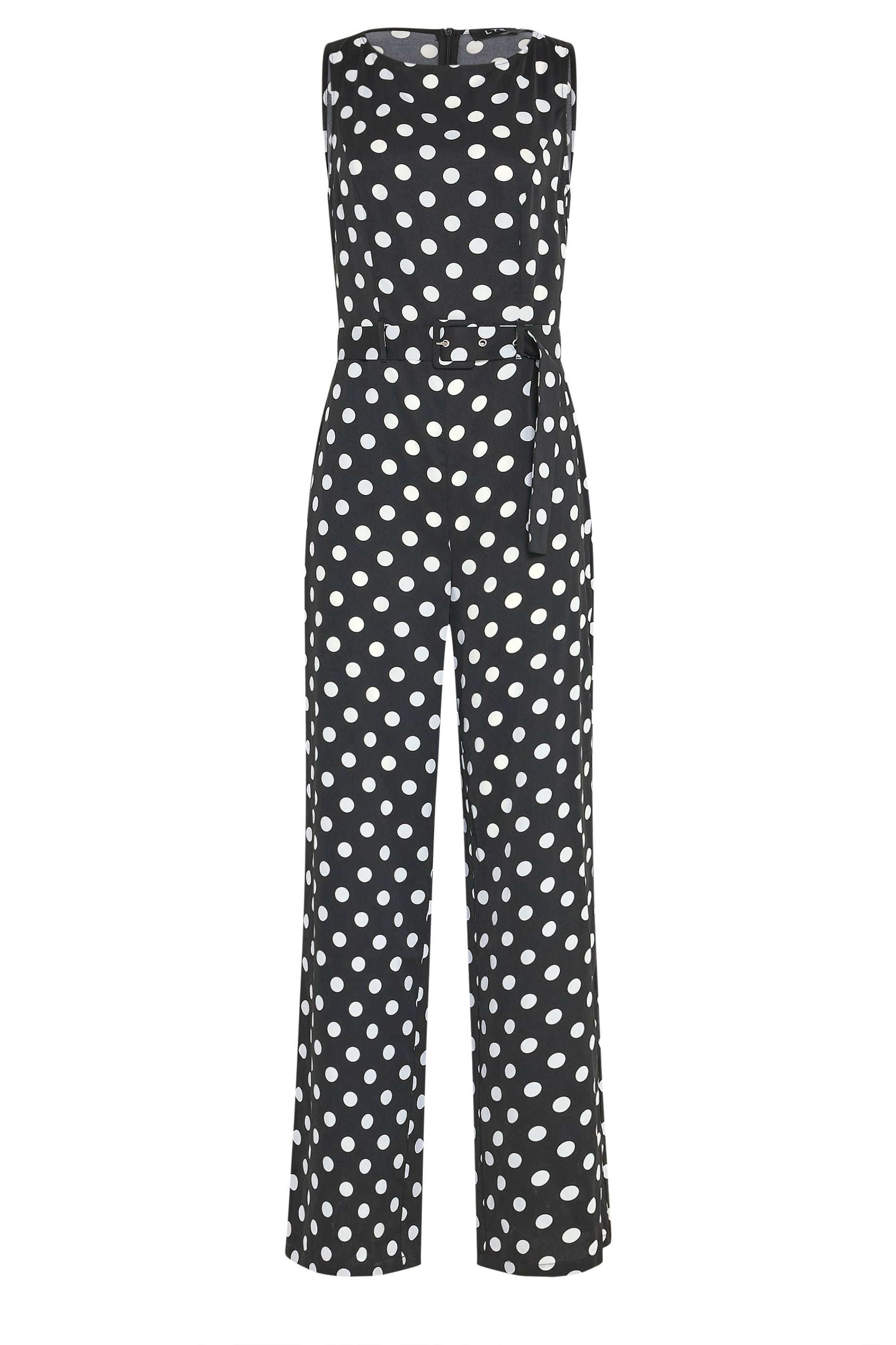 LTS Tall Women's Black Polka Dot Wide Leg Jumpsuit | Long Tall Sally 5