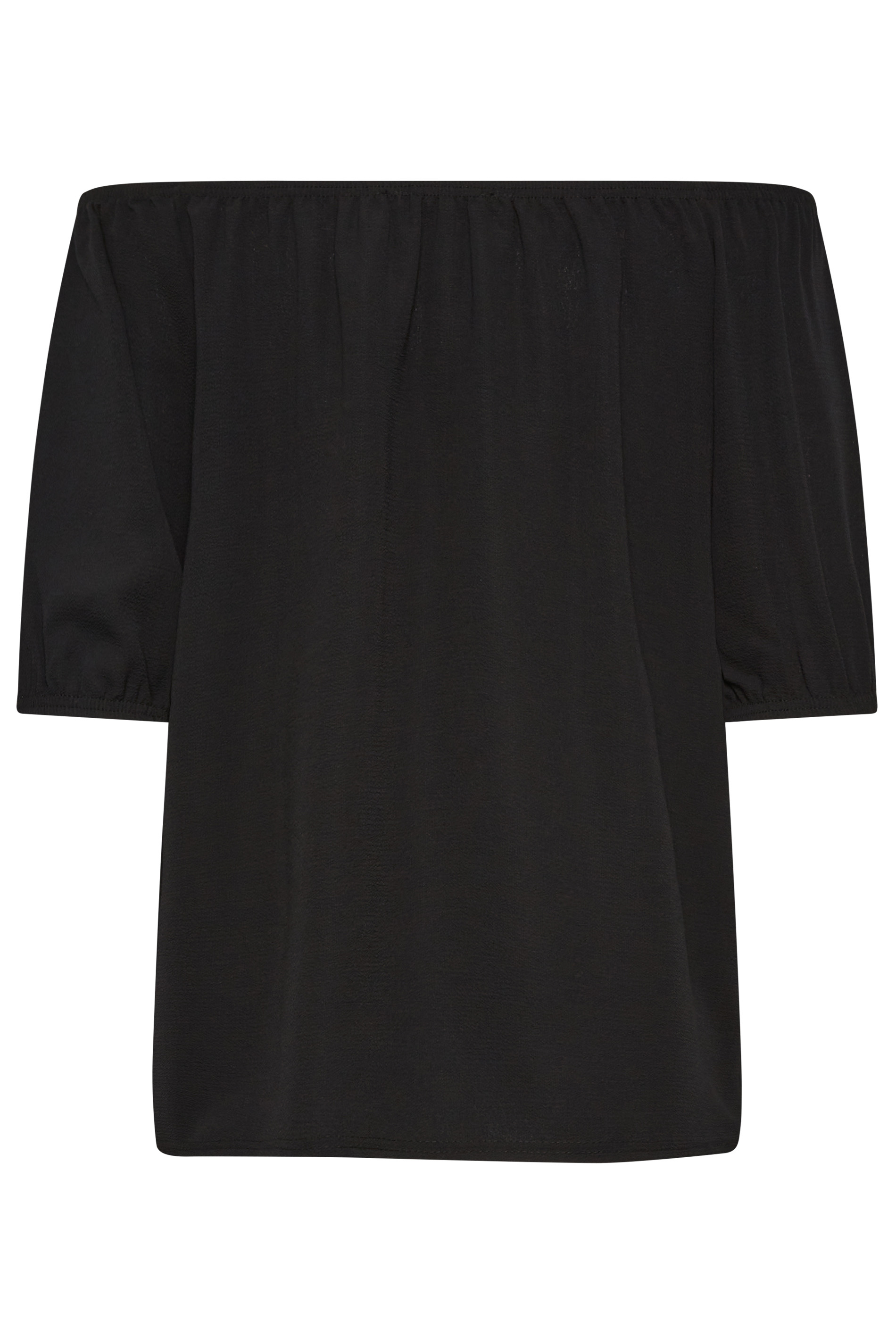 LTS Tall Black Puff Sleeve Bardot Top | Long Tall Sally 7